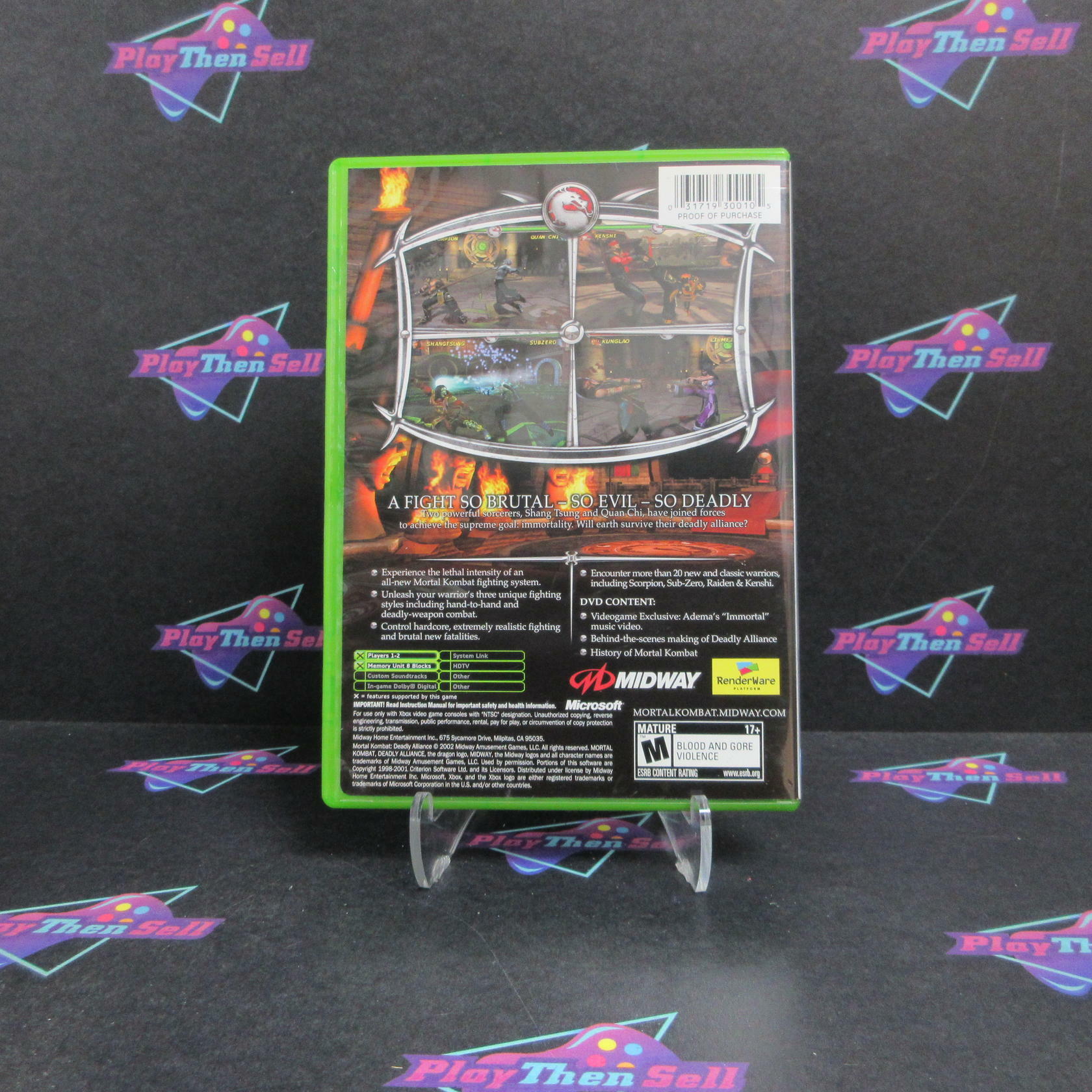 Mortal Kombat Deadly Alliance Xbox PH + Reg Card Complete - Excellent