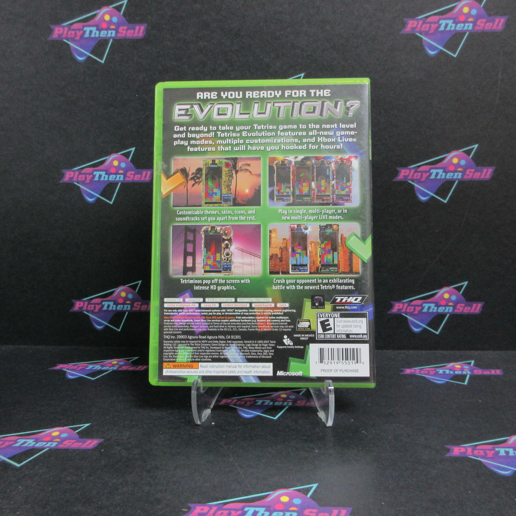 Tetris Evolution Xbox 360 MD Complete CIB - Very Good
