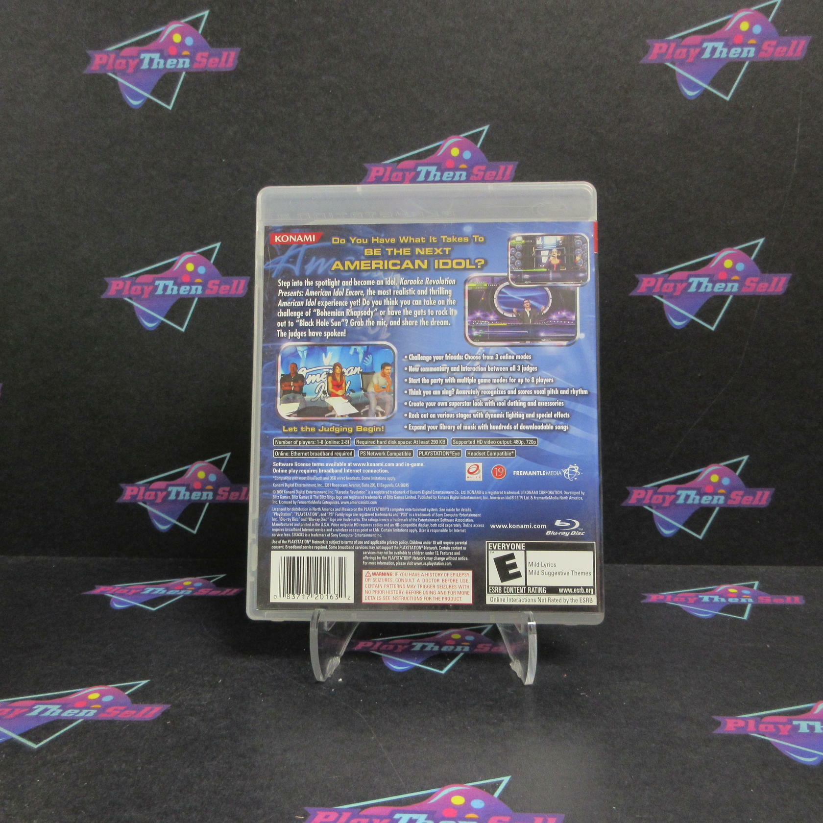 Karaoke Revolution American Idol Encore PS3 PlayStation 3 MD Complete CIB - Very Good