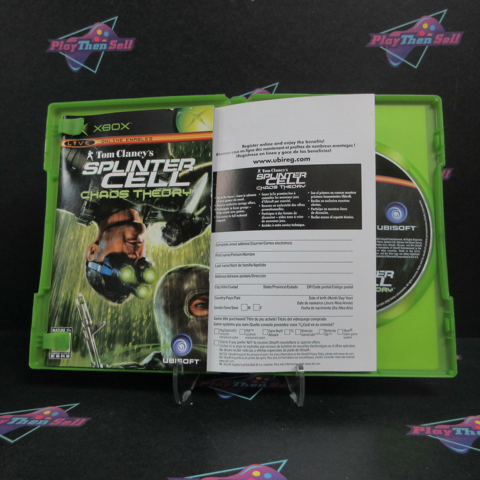 Tom Clancy's Splinter Cell Chaos Theory Xbox + Reg Card Complete - Refurbished