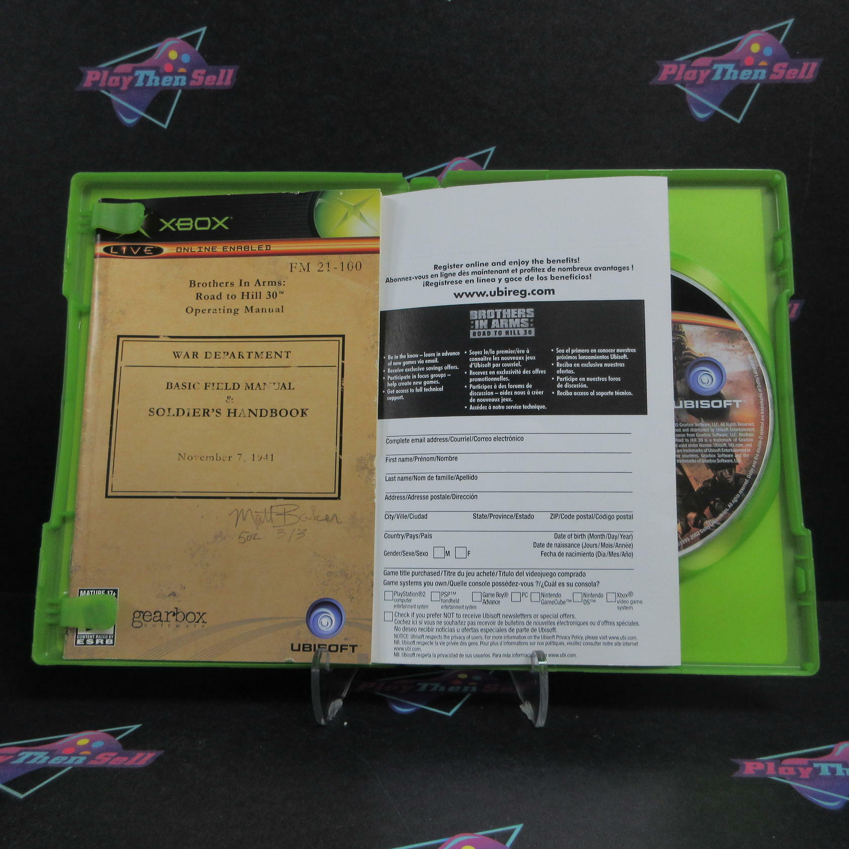 Brothers in Arms Road to Hill 30 Xbox + Reg Card / Map Complete - Refurbished