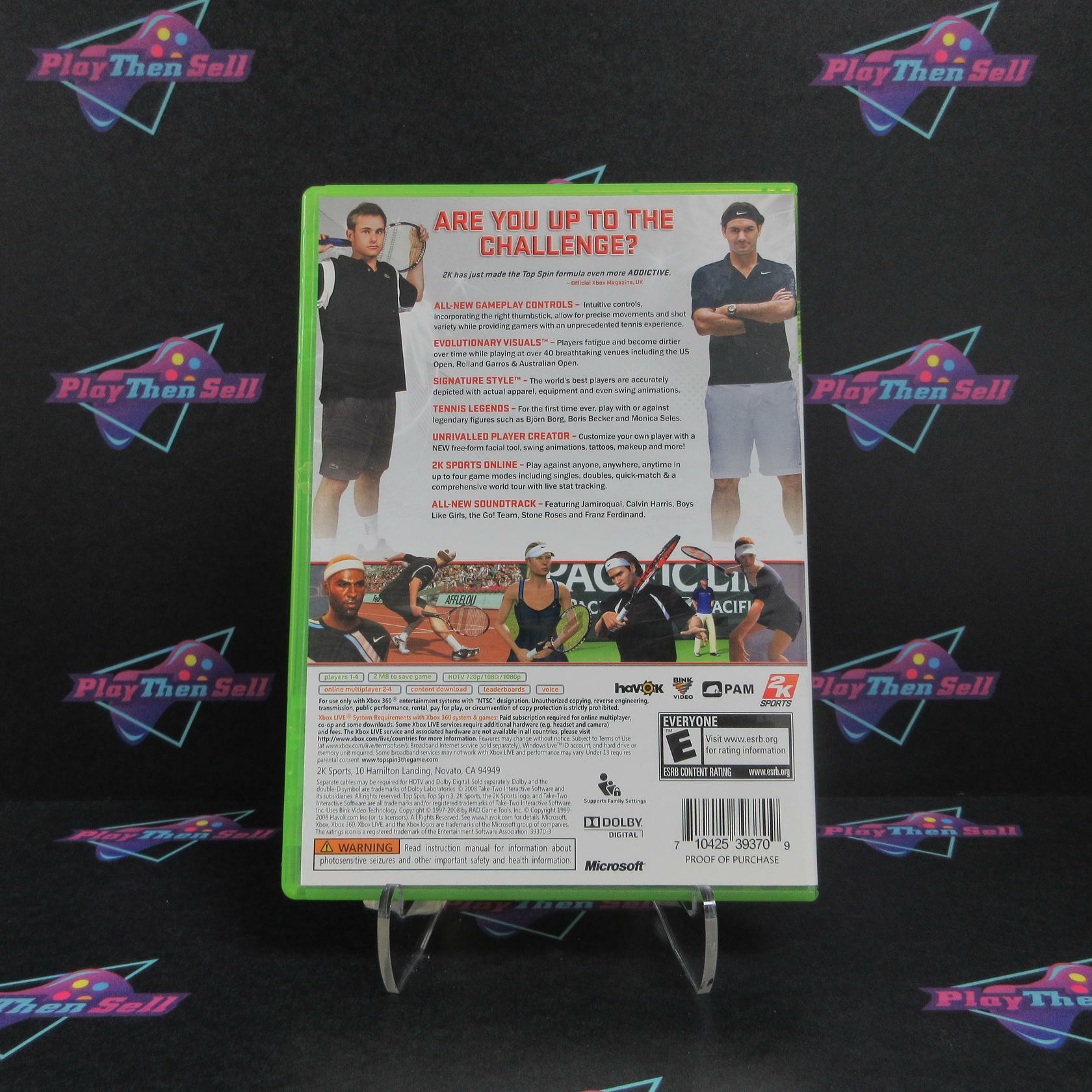 Top Spin 3 Xbox 360 Complete - Excellent