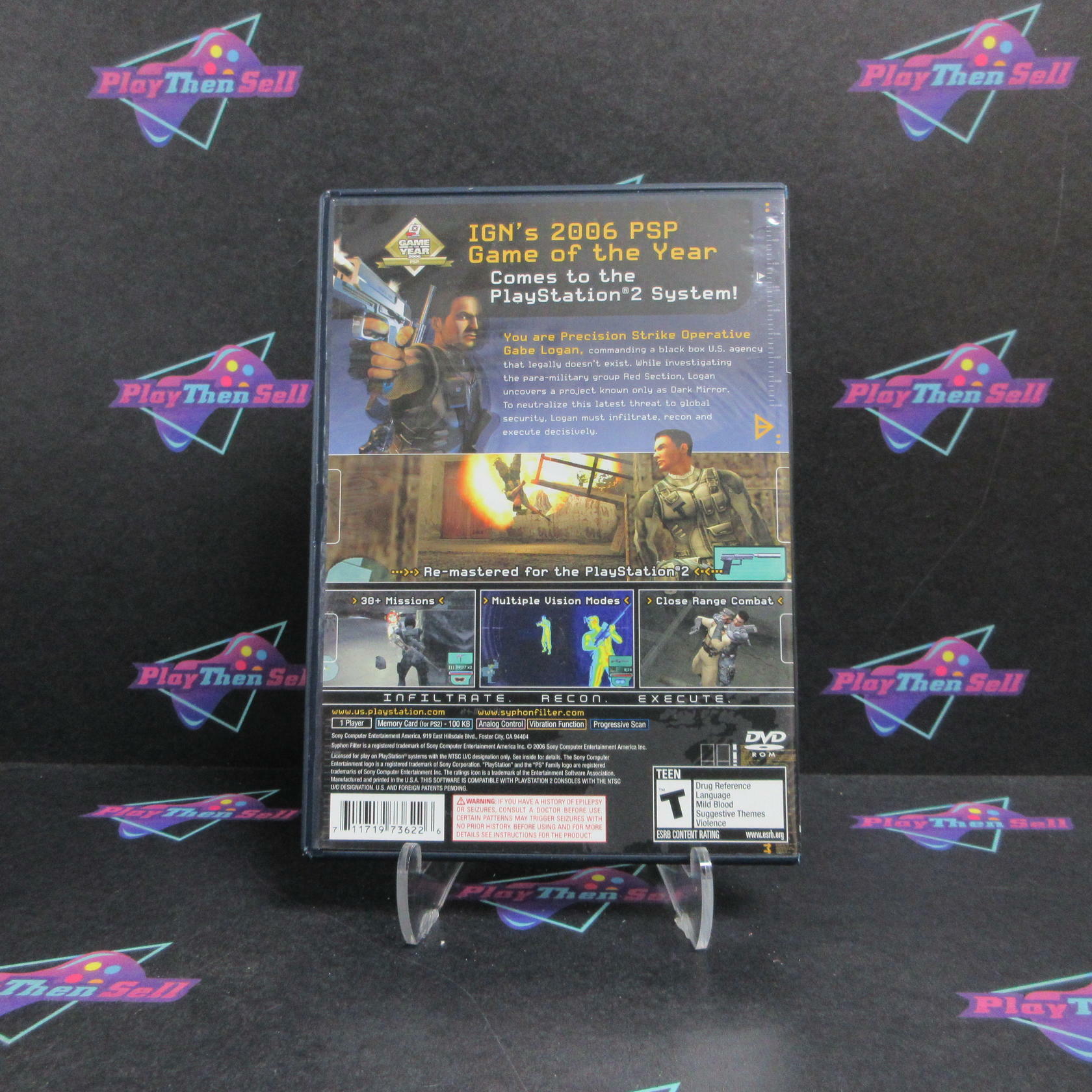 Syphon Filter Dark Mirror PS2 PlayStation 2 + Reg Card Complete - Excellent
