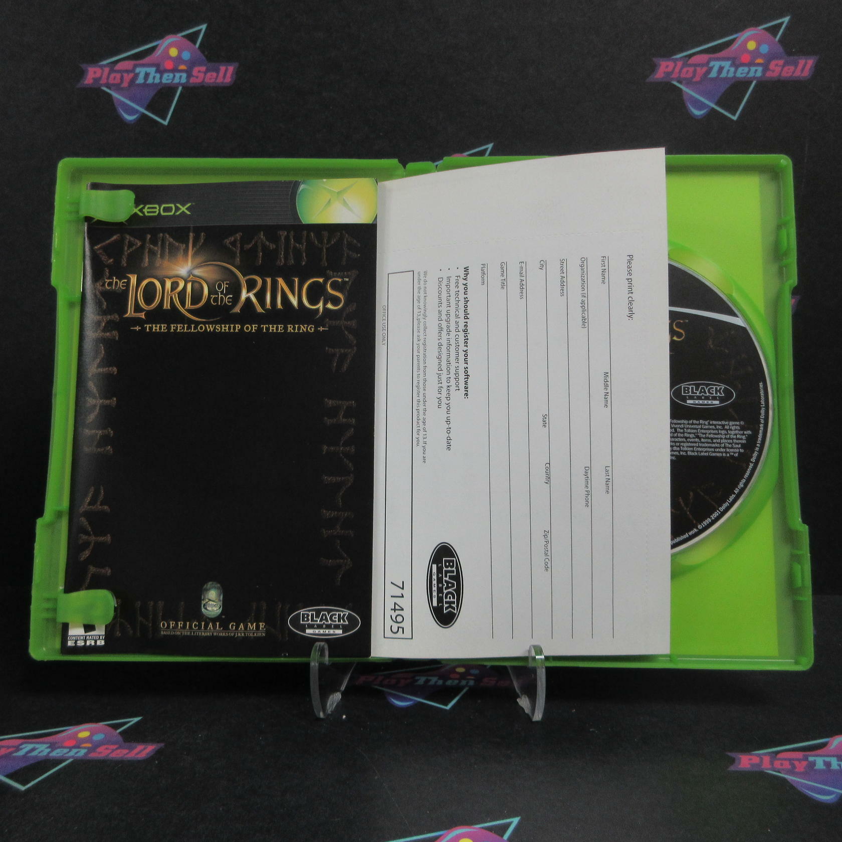Lord of the Rings The Fellowship of the Ring Xbox +Reg Card Complete - Refurbished