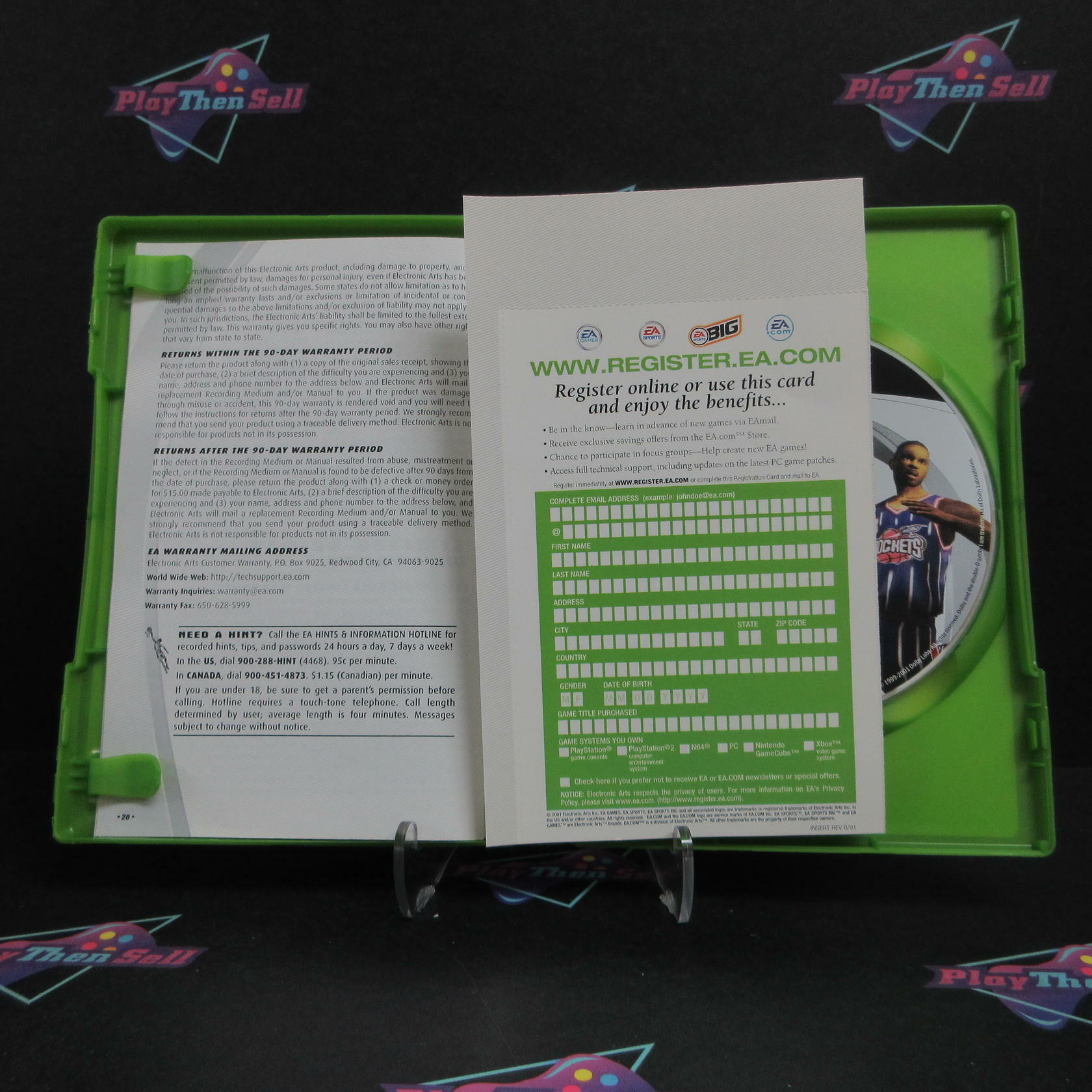 NBA Live 2002 Xbox + Reg Card Complete - Refurbished