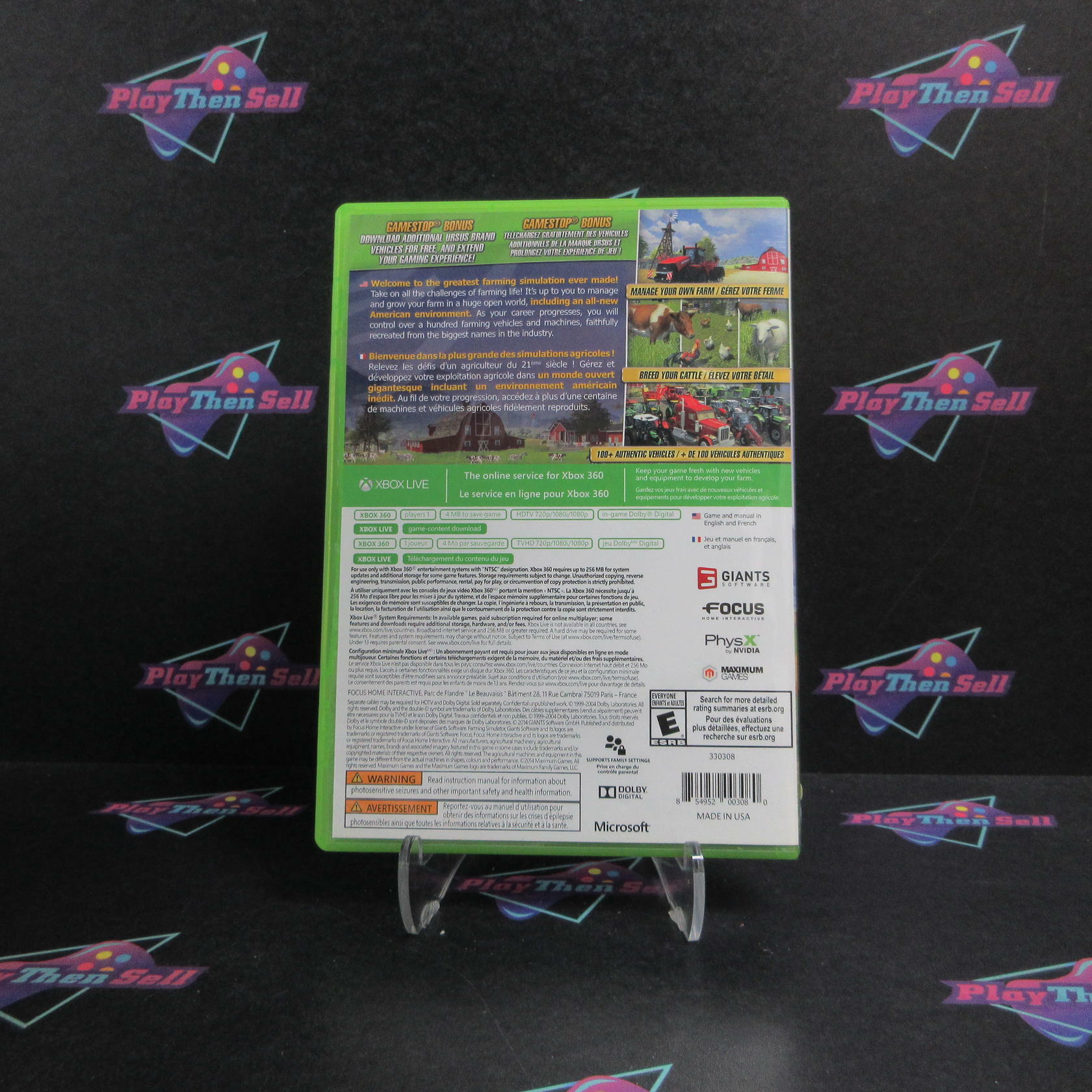 Farming Simulator GameStop Exclusive Xbox 360 Complete - Excellent