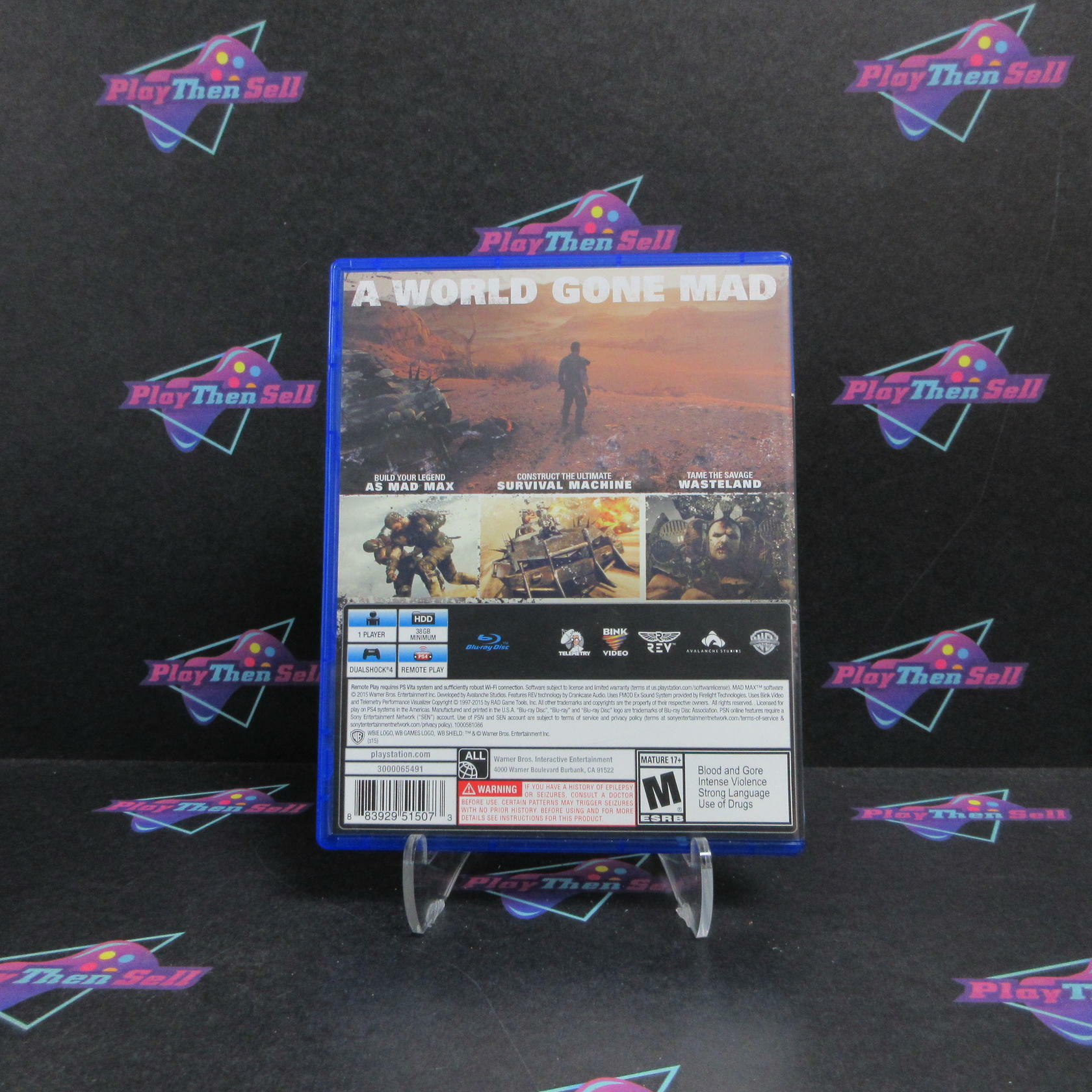 Mad Max PS4 PlayStation 4 Complete - Excellent