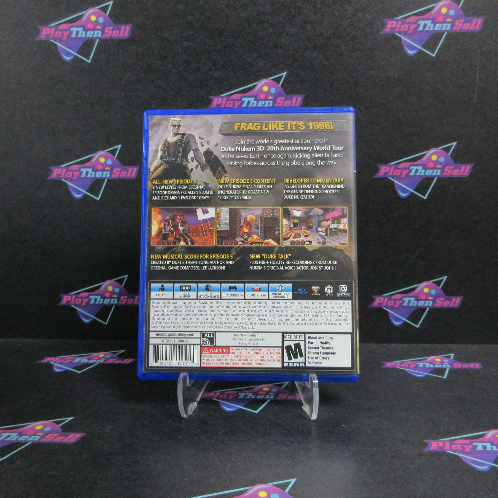 Duke Nukem 3D 20th Anniversary World Tour PS4 PlayStation 4 Complete - Excellent