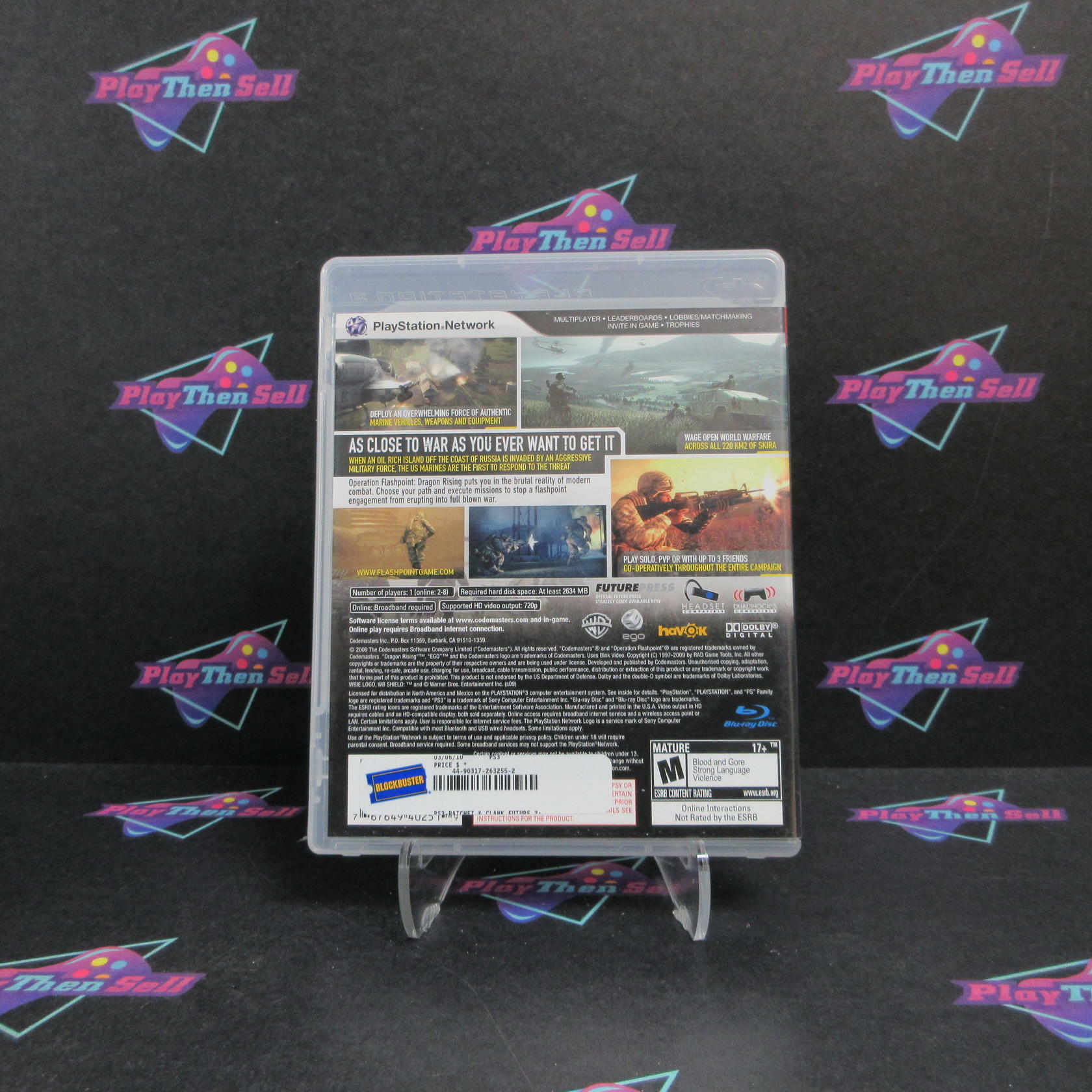 Operation Flashpoint Dragon Rising PS3 PlayStation 3 AD Complete CIB - Very Good
