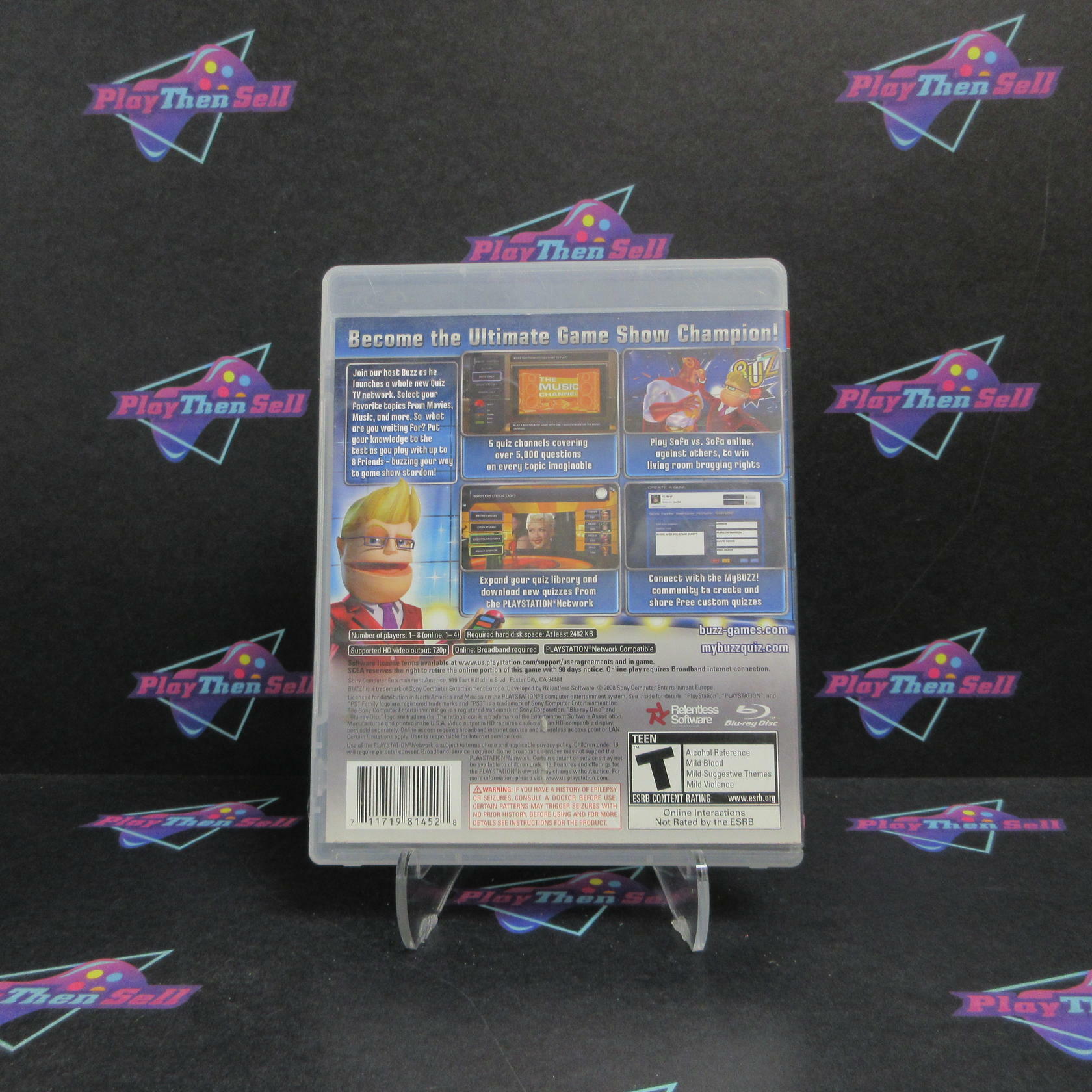Buzz! Quiz TV PS3 PlayStation 3 Software Only AD/NM - Very Good