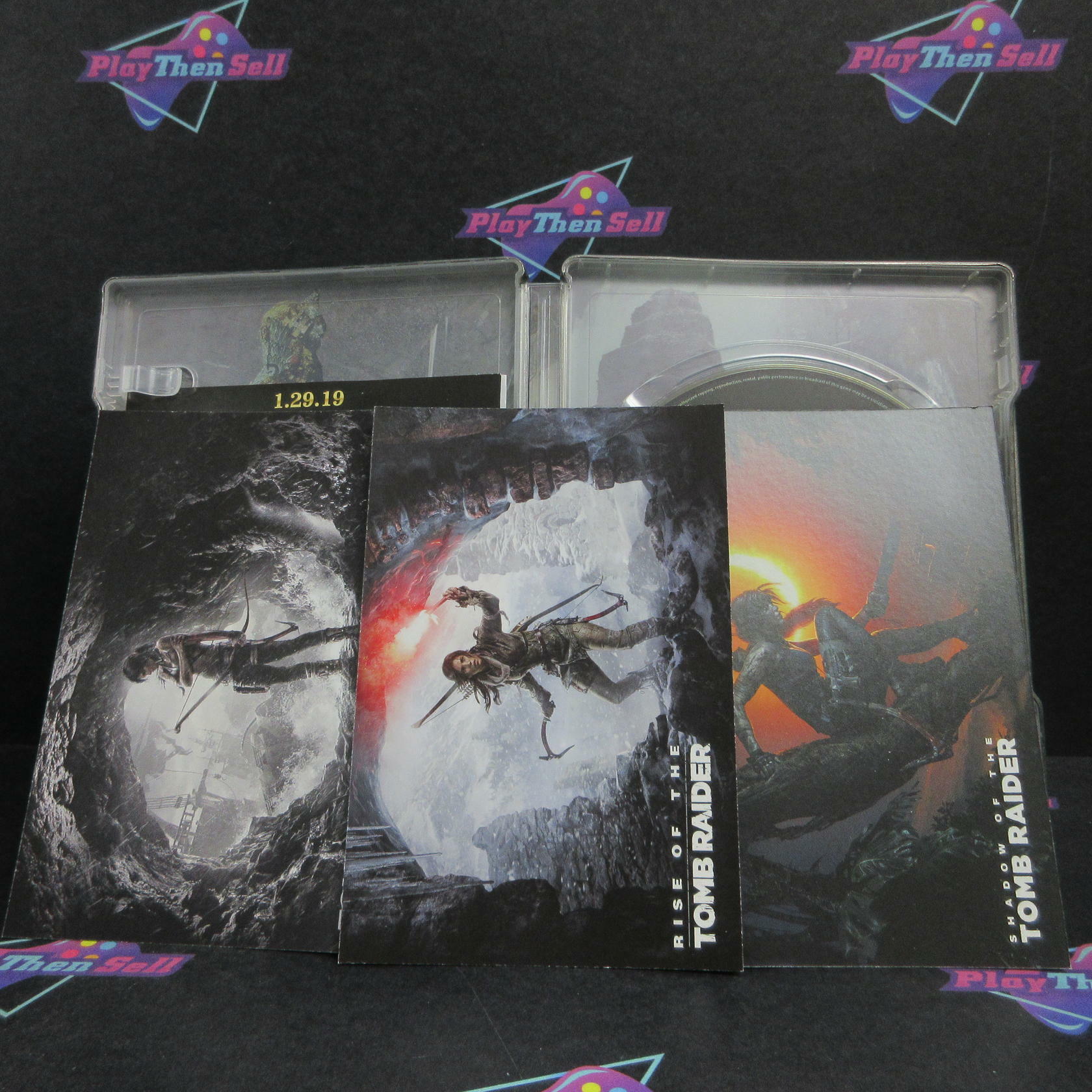 Shadow of the Tomb Raider Limited Steelbook PS4 + Art Cards/Sleeve - Excellent