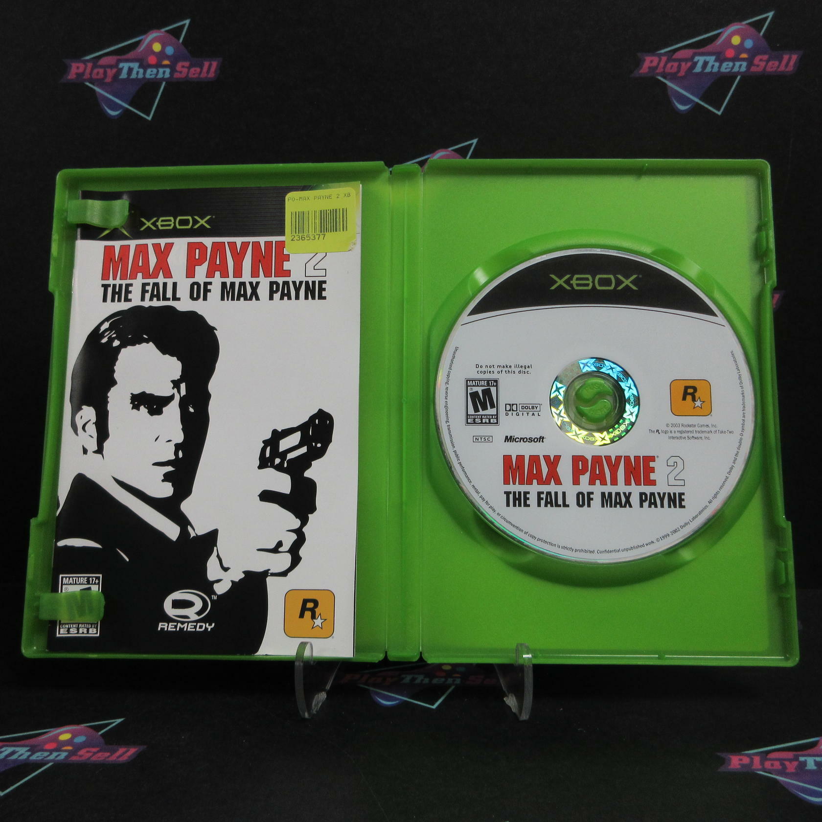 Max Payne 2 The Fall of Max Payne Xbox MD + Reg Card Complete CIB - Very Good