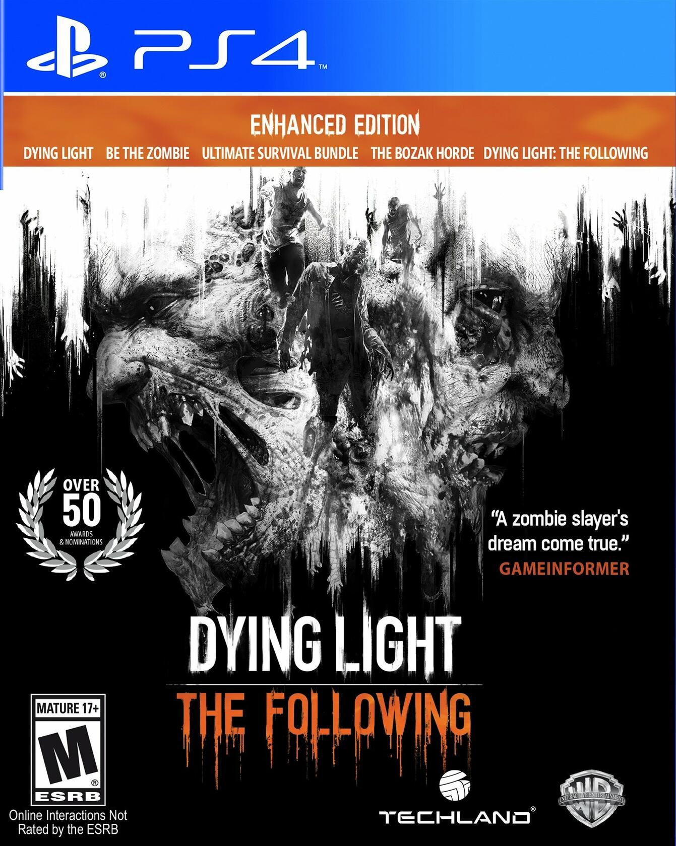 Dying Light The Following Enhanced Edition PS4 PlayStation 4 CIB - Excellent