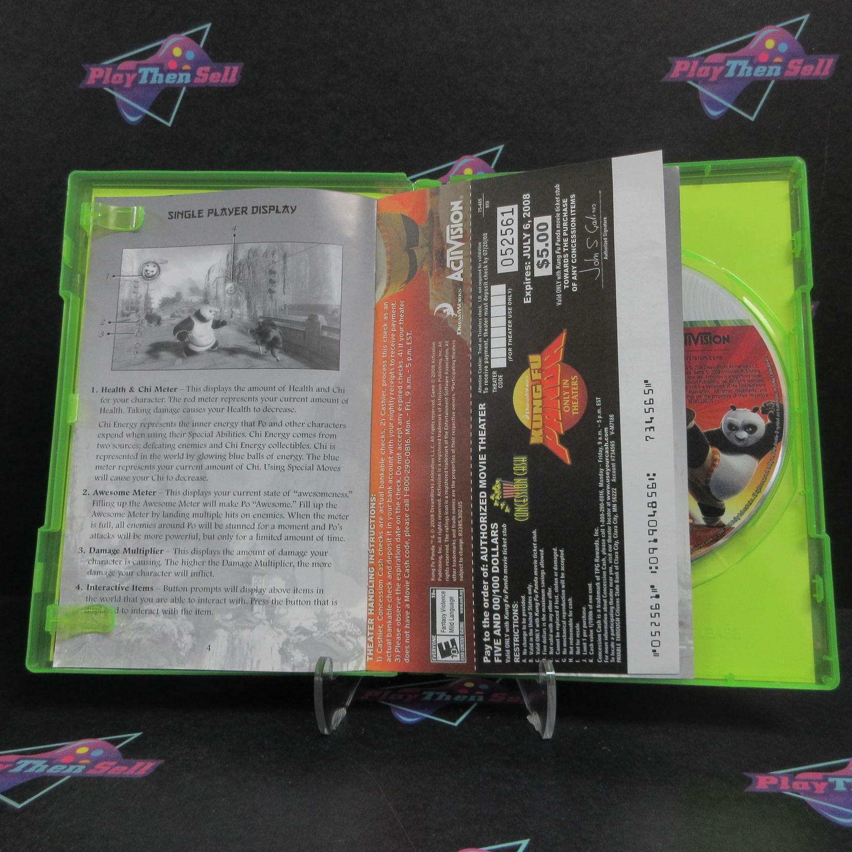 Kung Fu Panda Xbox 360 + Movie Ticket Complete - Excellent