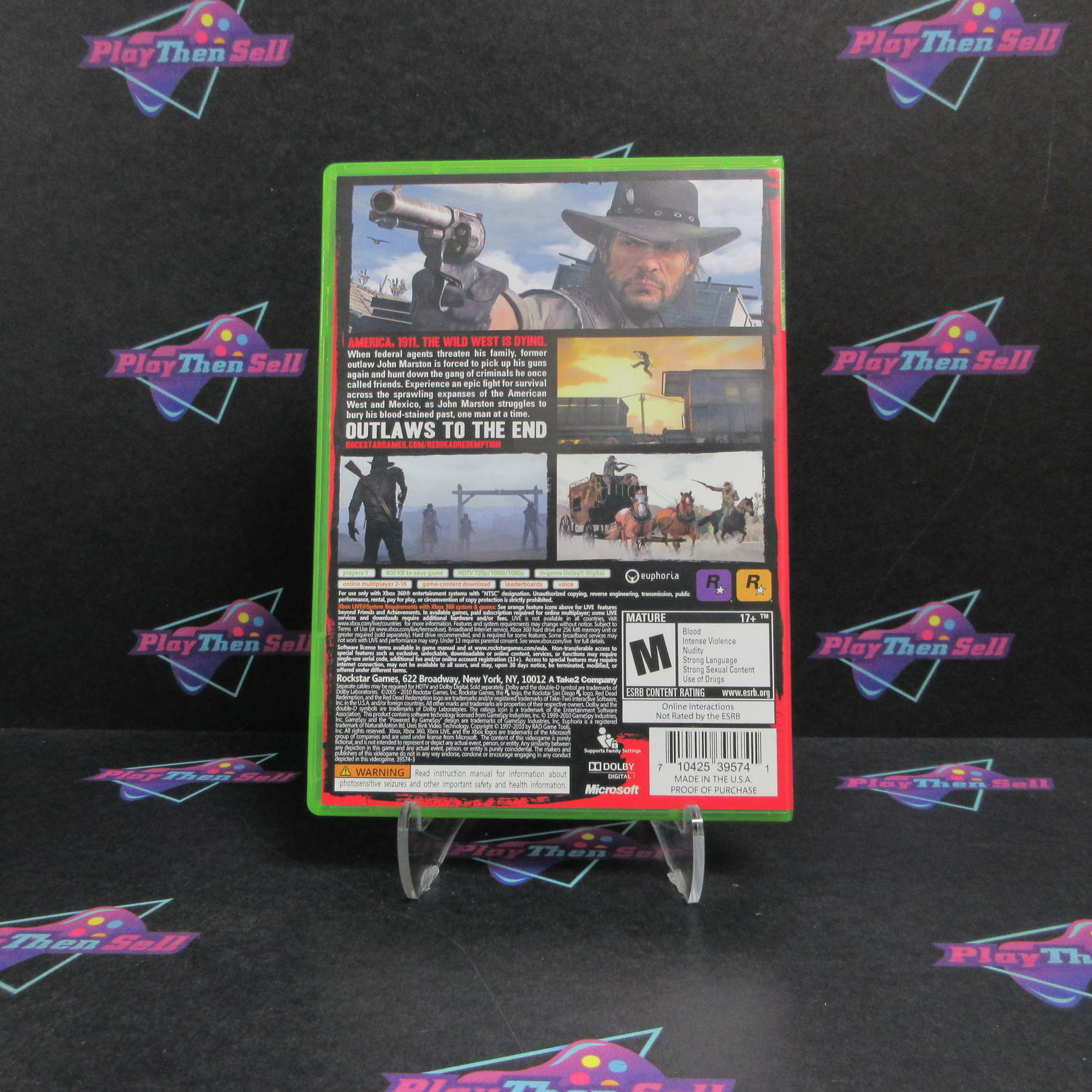 Red Dead Redemption Xbox 360 + Map Complete - Very Good