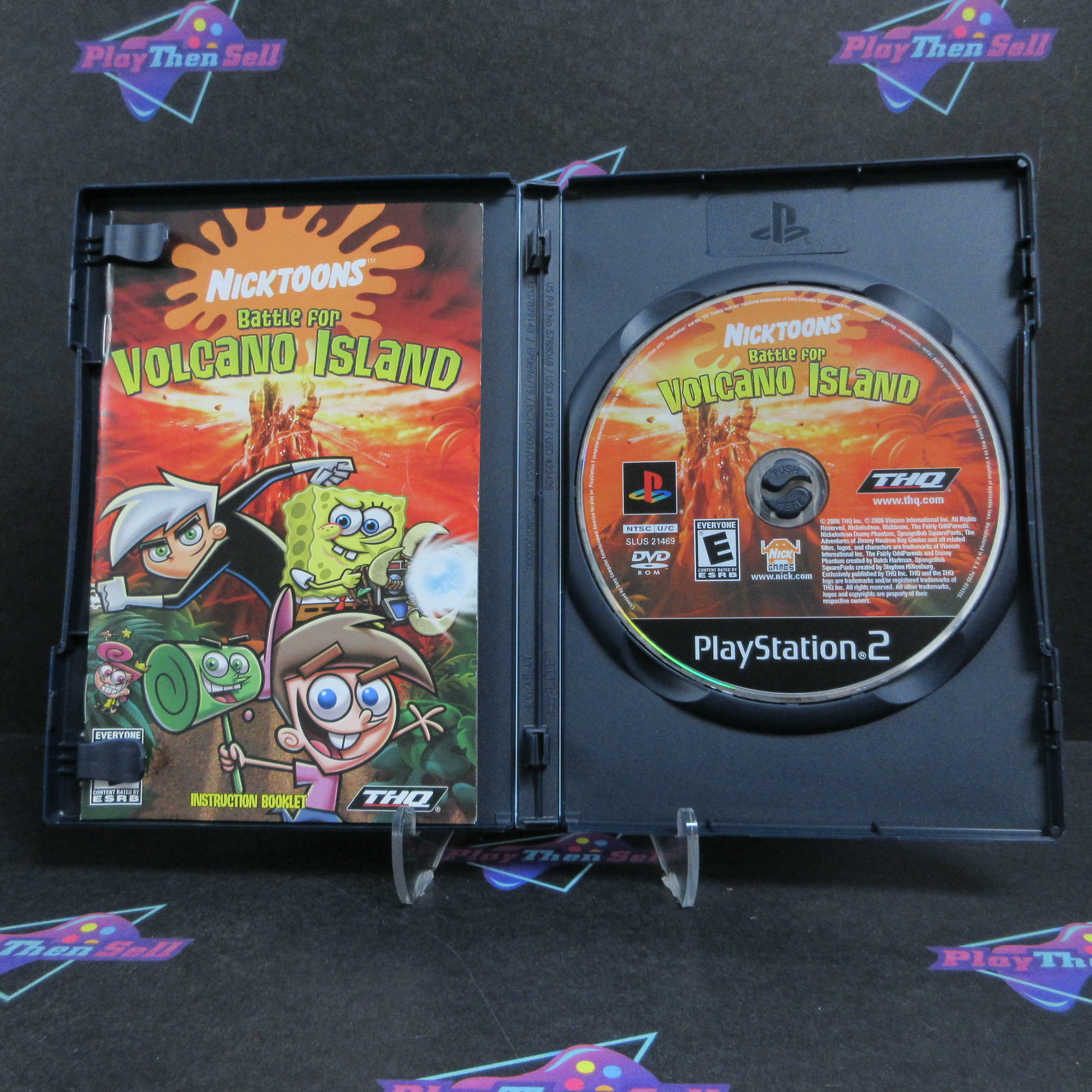 Nicktoons Battle for Volcano Island PS2 PlayStation 2 AD Complete CIB - Very Good