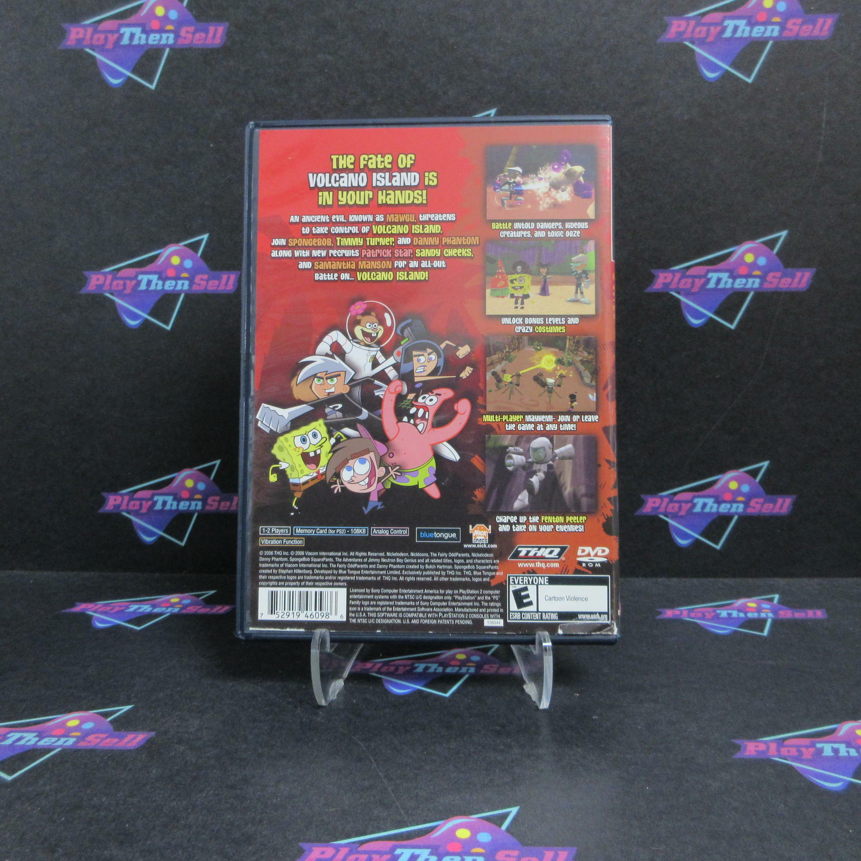 Nicktoons Battle for Volcano Island PS2 PlayStation 2 AD Complete CIB - Very Good