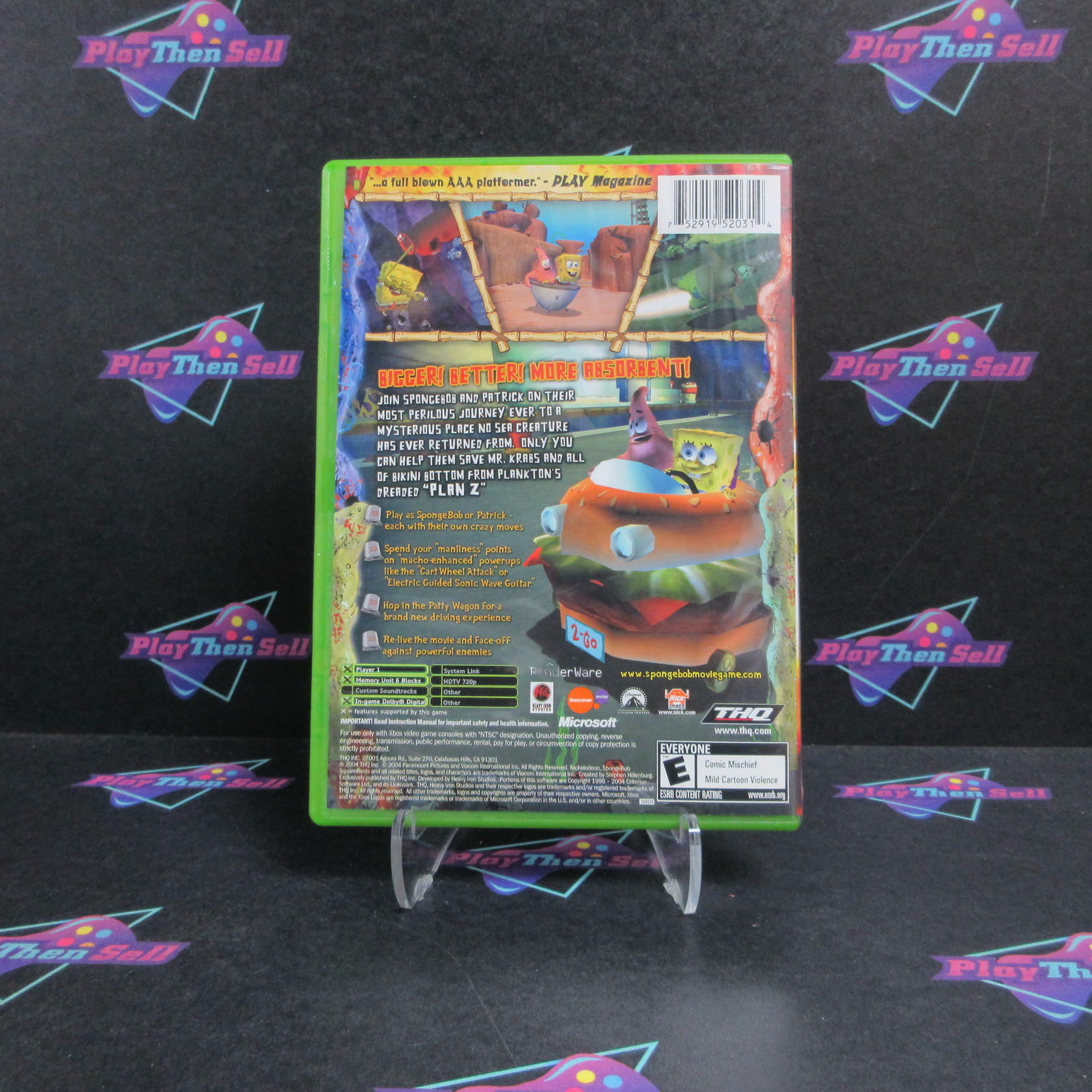 Spongebob Squarepants The Movie Xbox AD Complete CIB - Very Good