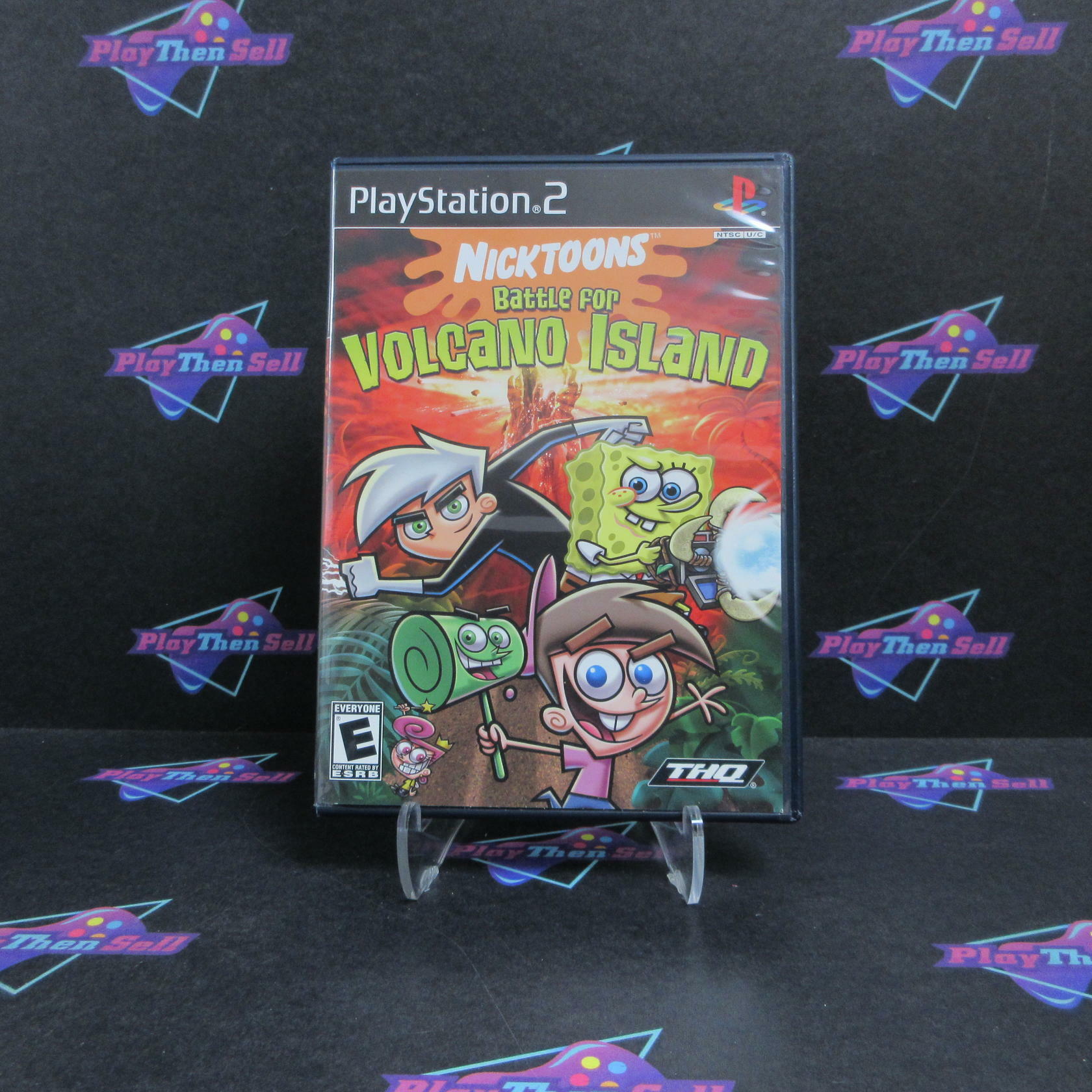 Nicktoons Battle for Volcano Island PS2 PlayStation 2 AD Complete CIB - Very Good
