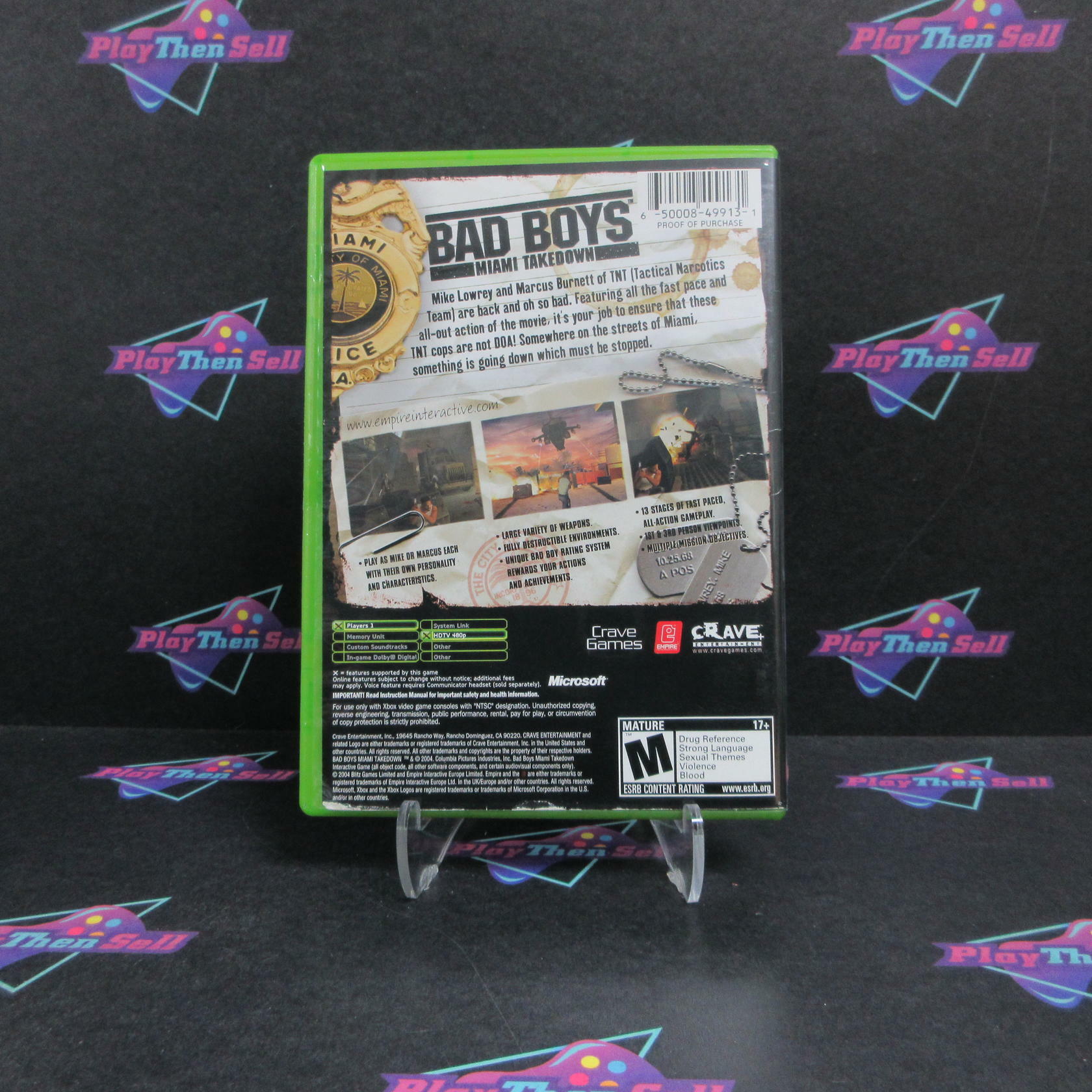 Bad Boys Miami Take Down Xbox AD Complete CIB - Very Good