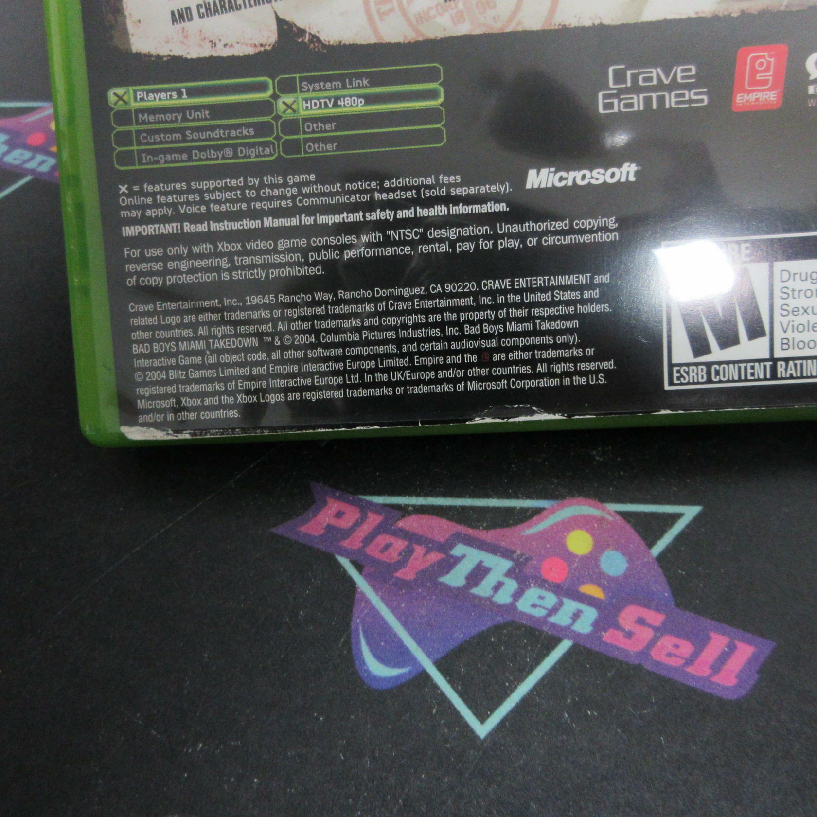 Bad Boys Miami Take Down Xbox AD Complete CIB - Very Good