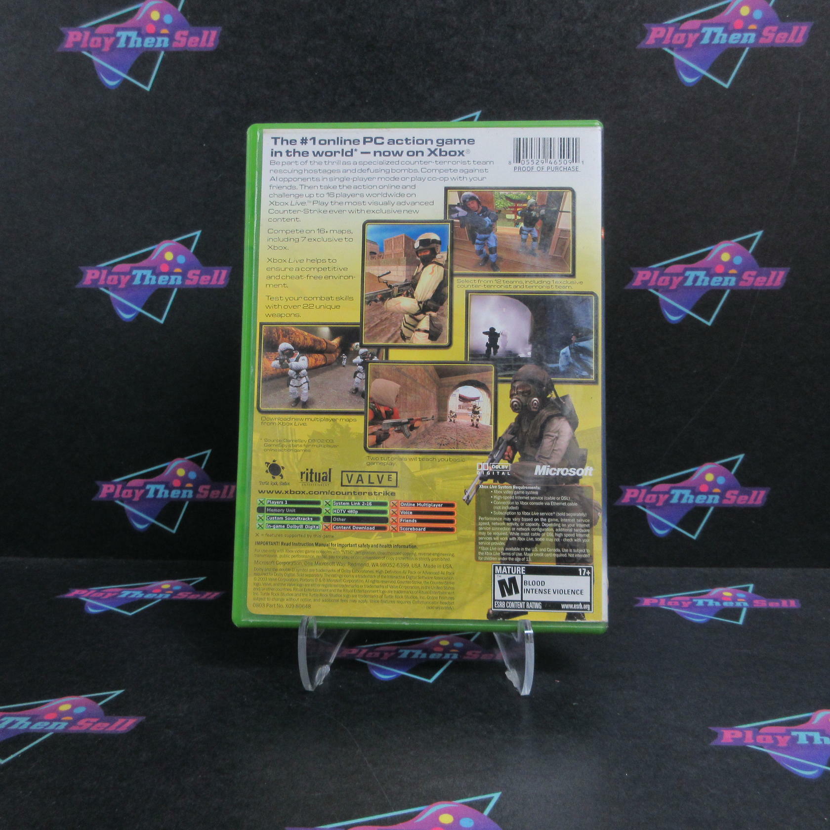 Counter Strike Xbox PH Disc AD Complete CIB - Very Good