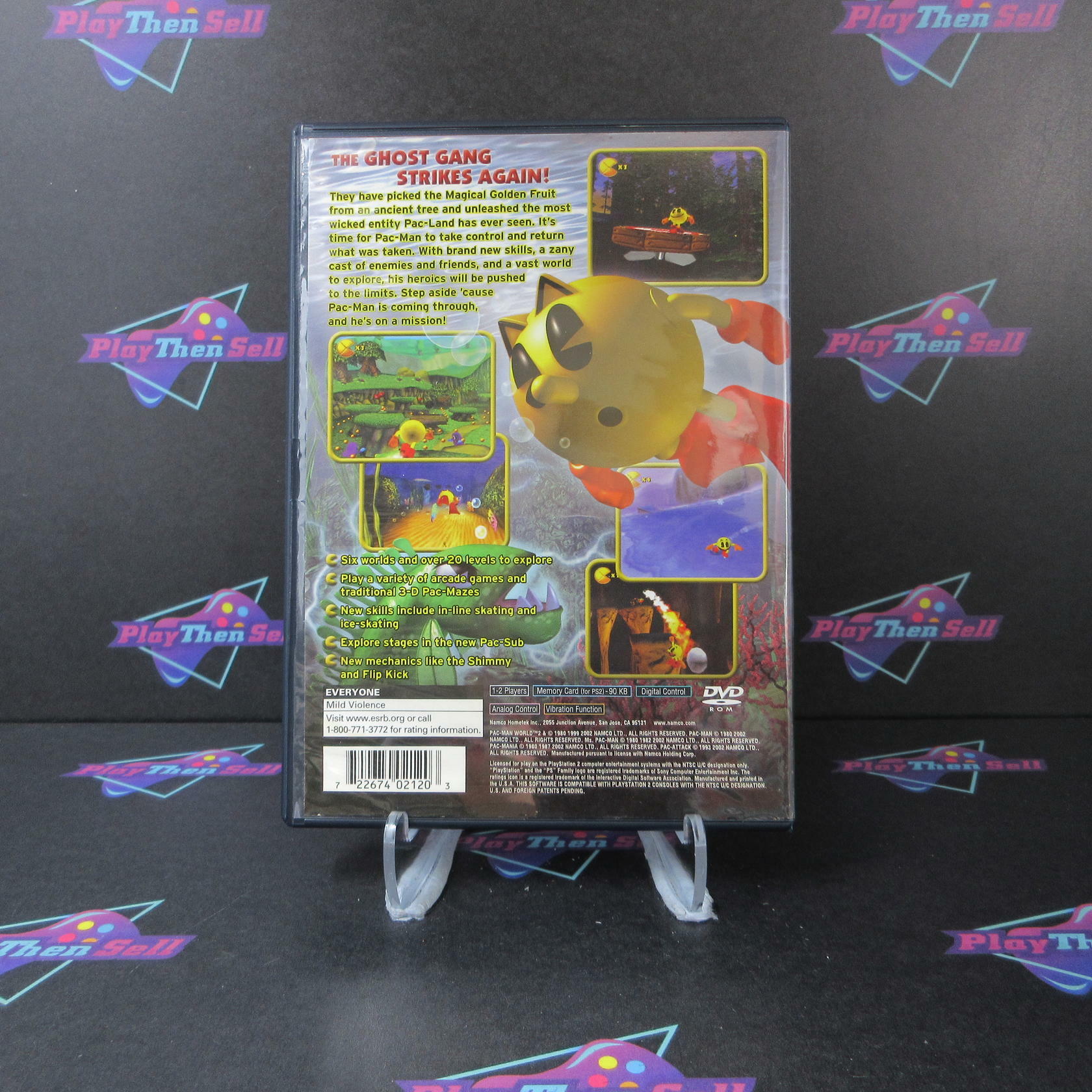 Pac Man World 2 PS2 PlayStation 2 AD + Reg Card Complete CIB - Very Good