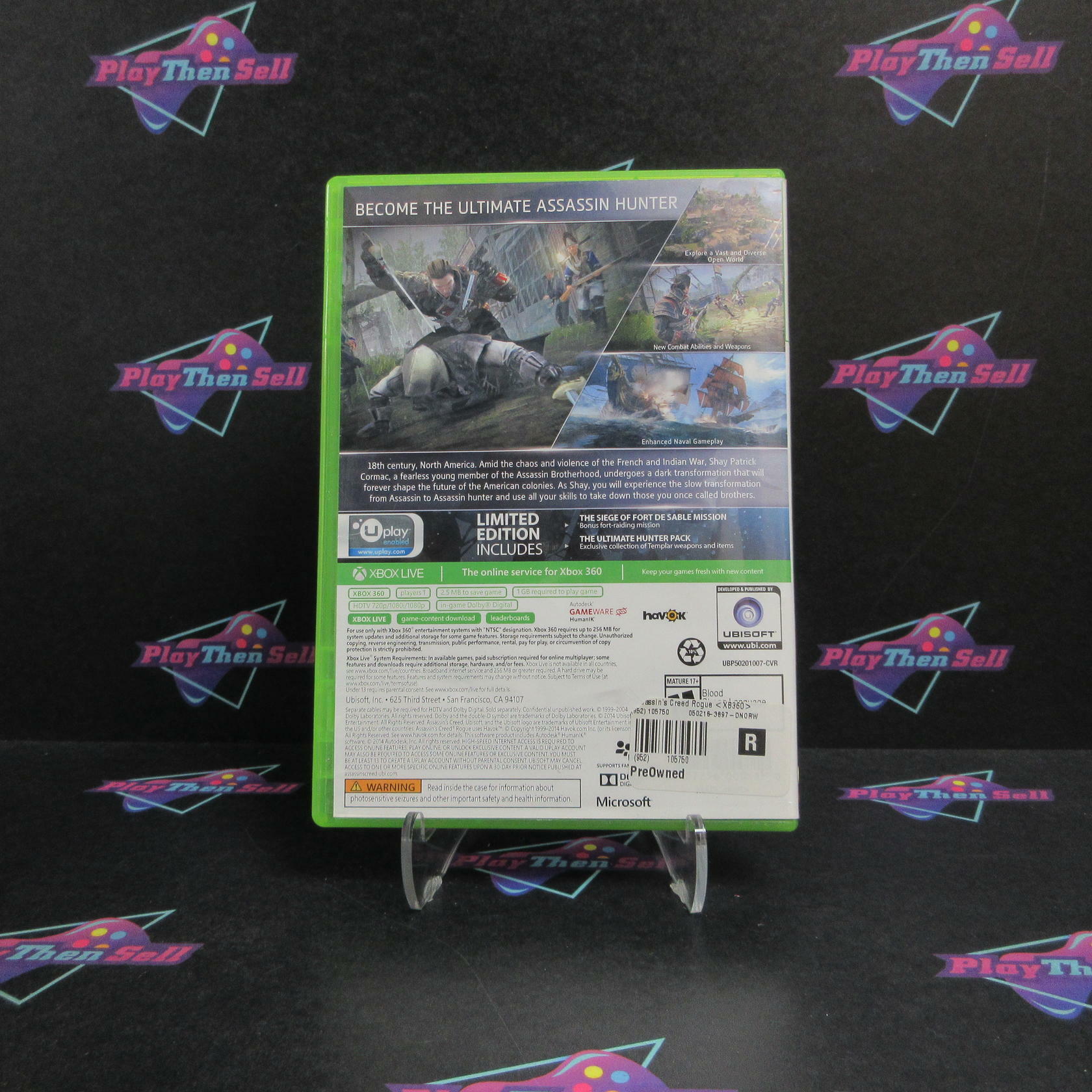 Assassin's Creed Rogue Limited Edition Xbox 360 AD/DD Complete - Very Good
