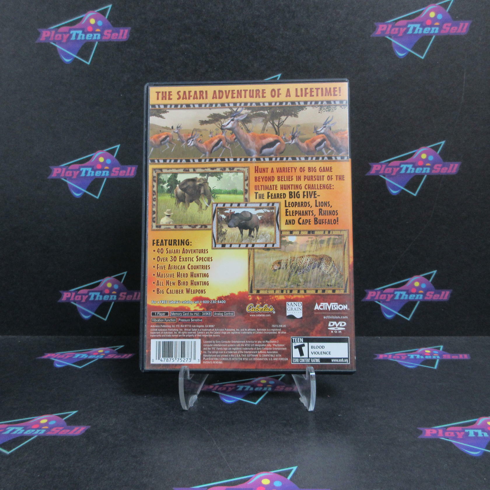 Cabela's African Safari PS2 PlayStation 2 DD + Reg Card Complete CIB - Very Good