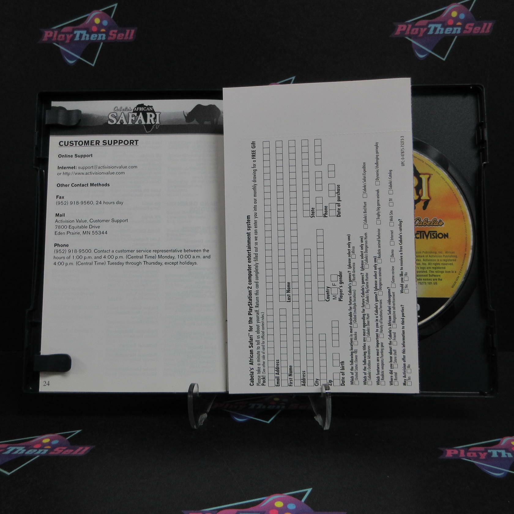Cabela's African Safari PS2 PlayStation 2 DD + Reg Card Complete CIB - Very Good