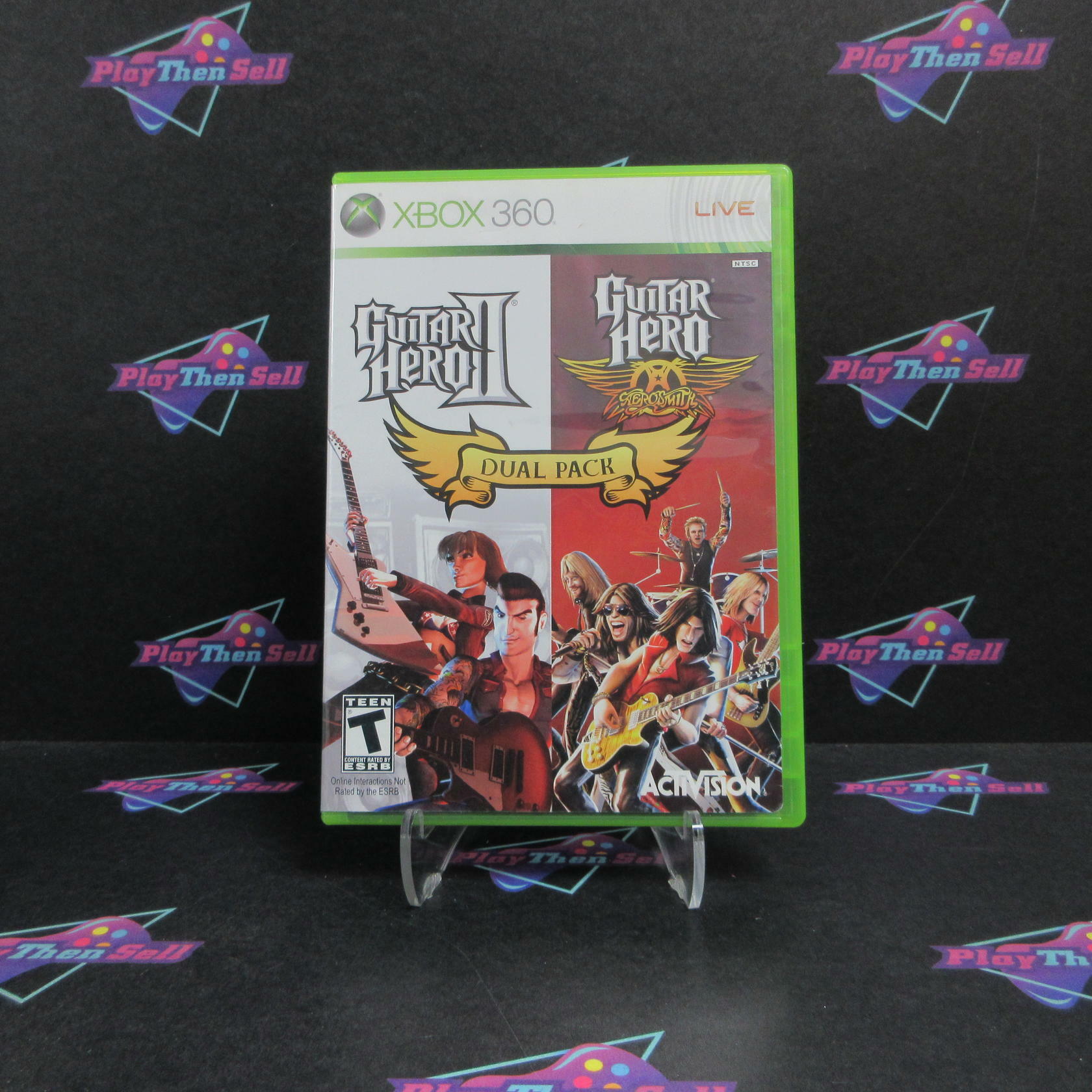 Guitar Hero II & Aerosmith Dual Pack Xbox 360 AD Complete CIB - Very Good