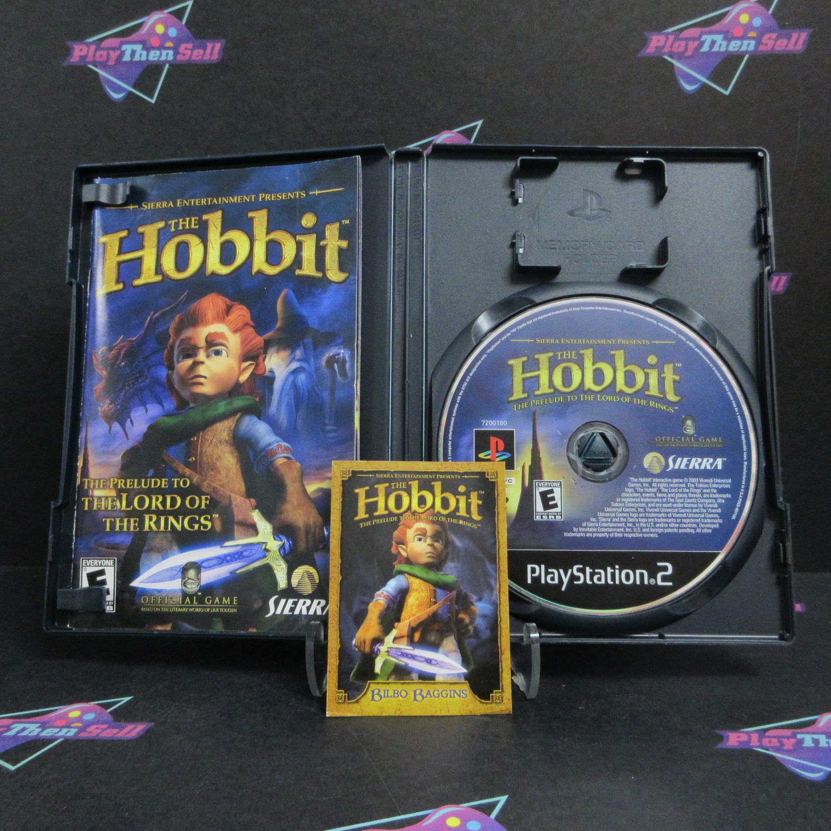 The Hobbit PS2 PlayStation 2 AD/DD/MD + Reg Card / Bilbo Promo Card Complete CIB - Very Good