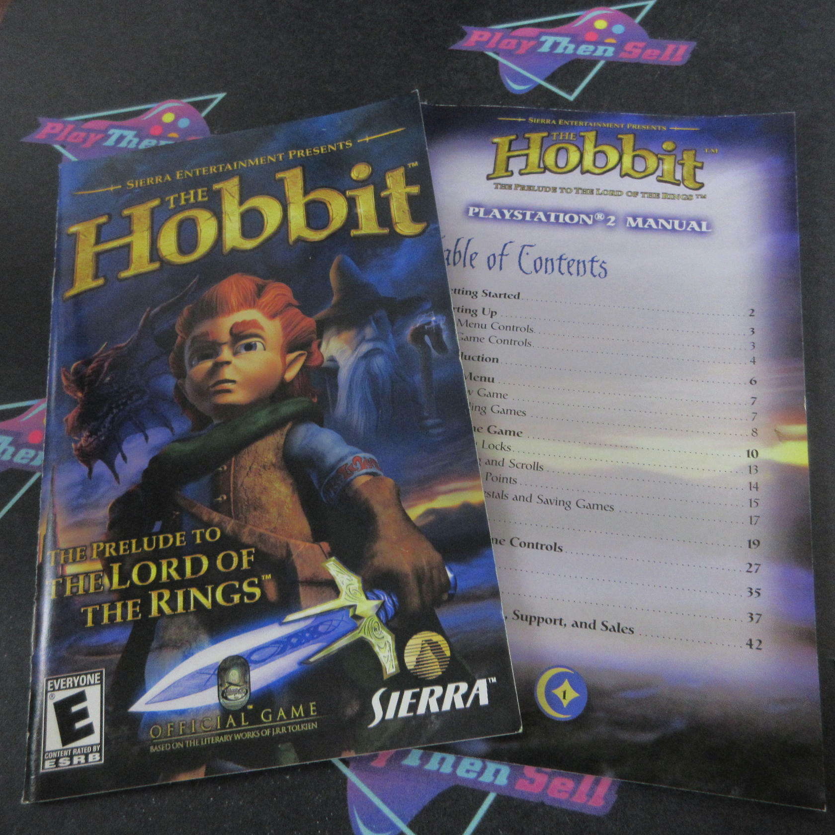 The Hobbit PS2 PlayStation 2 AD/DD/MD + Reg Card / Bilbo Promo Card Complete CIB - Very Good