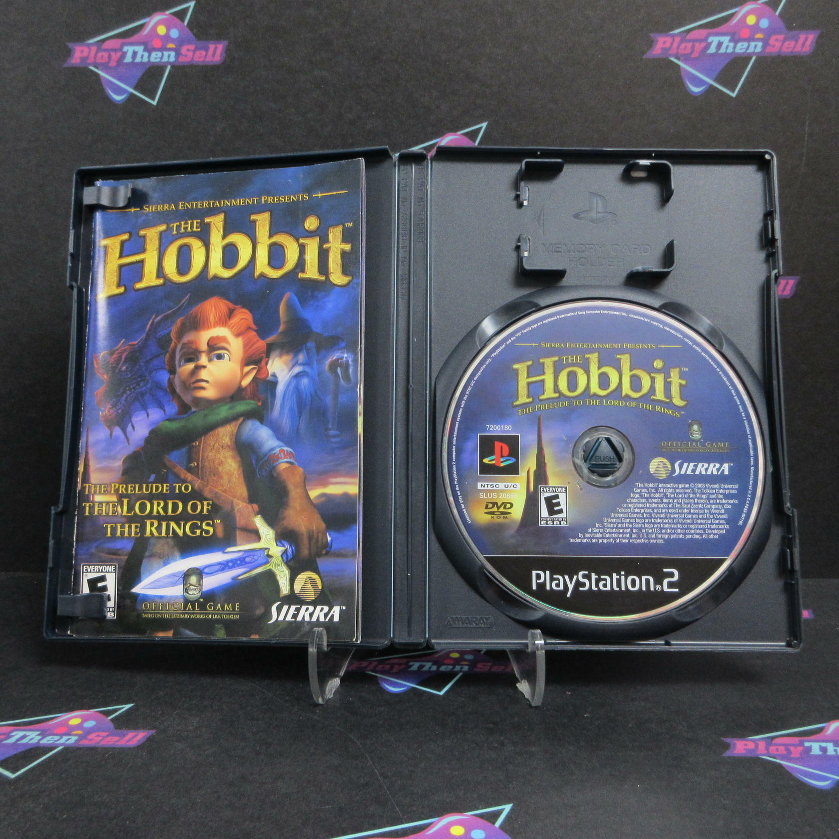 The Hobbit PS2 PlayStation 2 AD/DD/MD + Reg Card / Bilbo Promo Card Complete CIB - Very Good