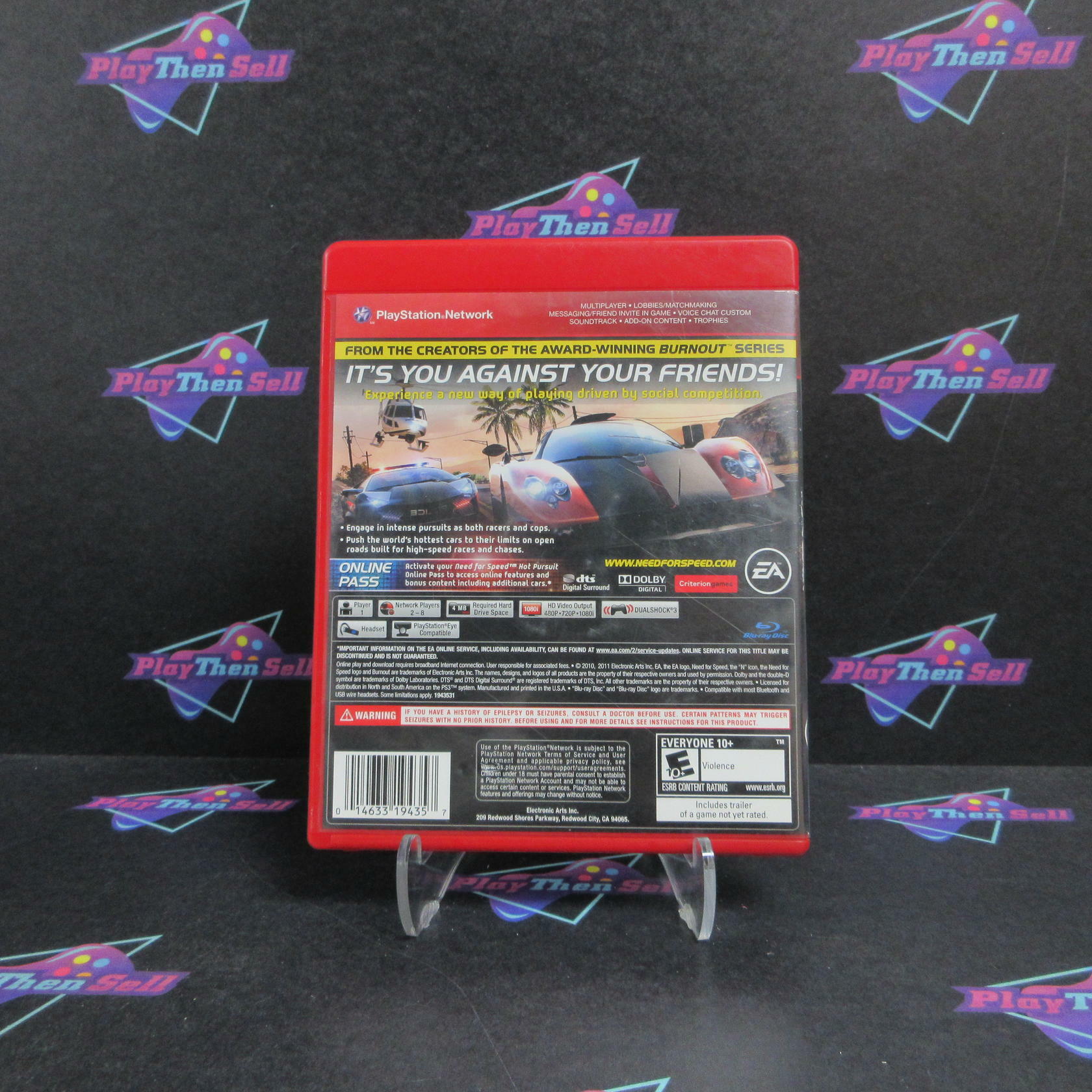 Need for Speed Hot Pursuit PS3 PlayStation 3 GH AD/NM - Very Good