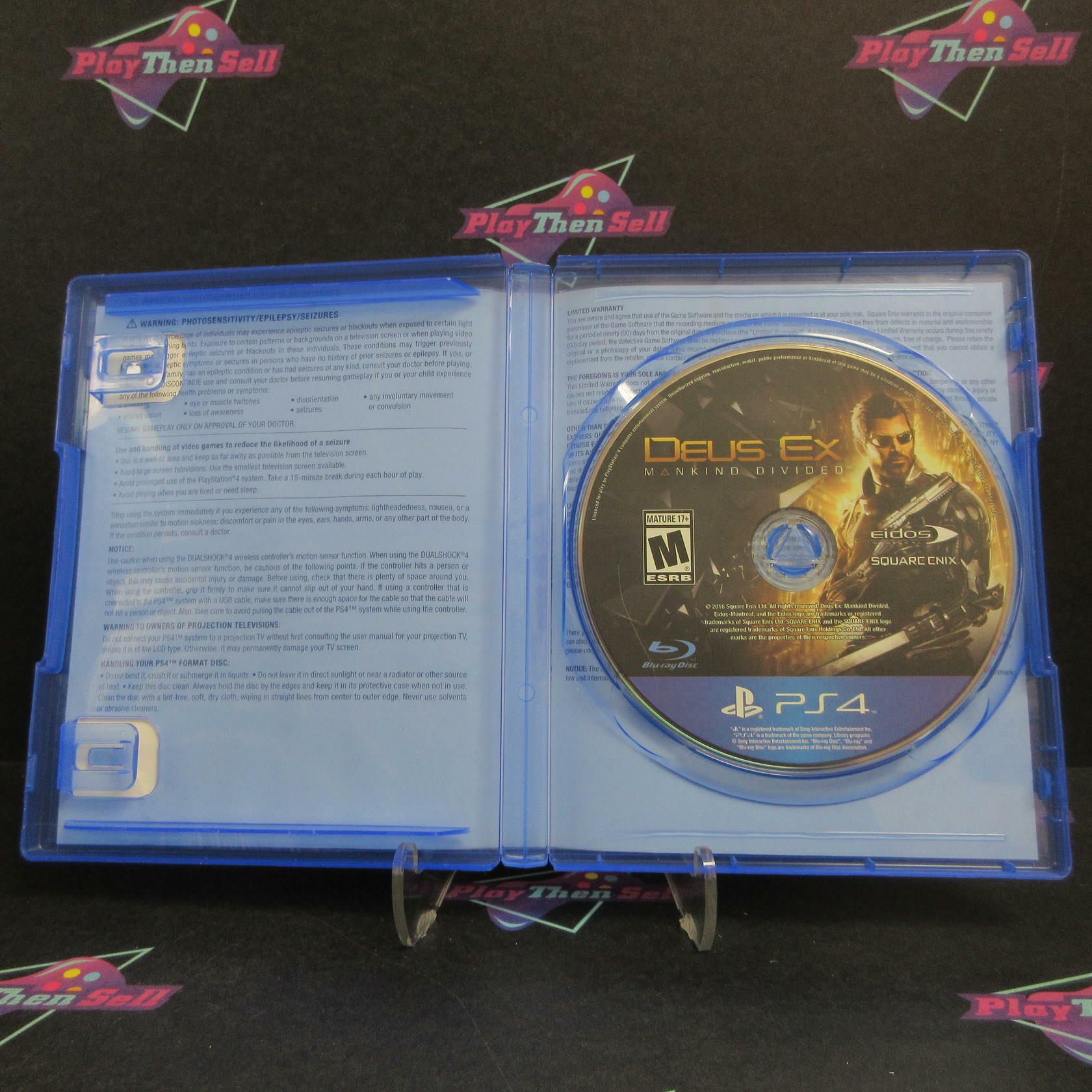 Deus Ex Mankind Divided Day One PS4 PlayStation 4 AD Complete CIB - Very Good