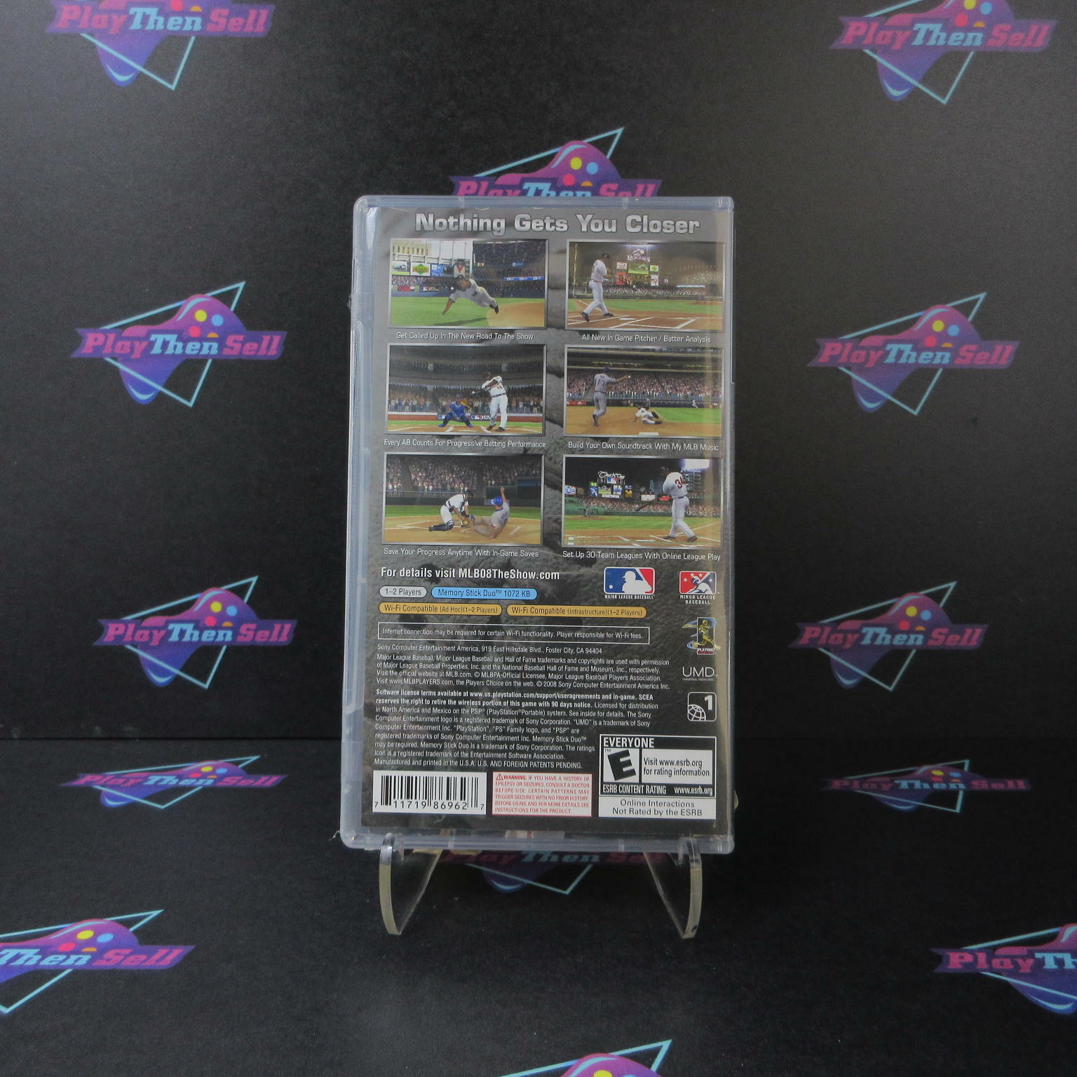 MLB 08 The Show Sony PSP + Reg Card Complete - Refurbished