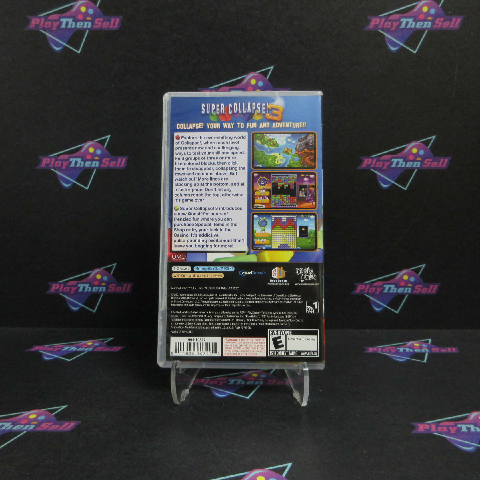 Super Collapse! 3 Sony PSP + Reg Card Complete - Refurbished