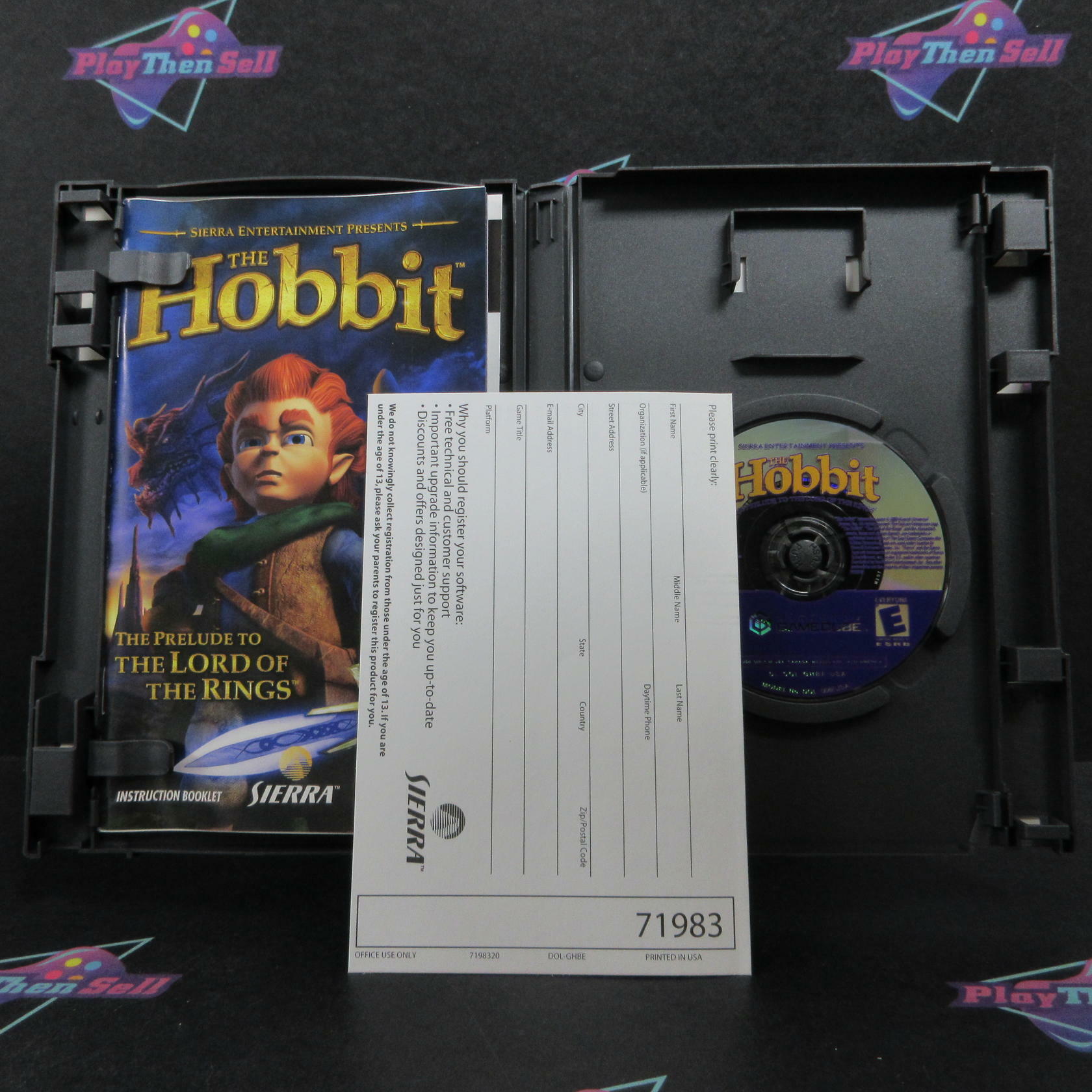 The Hobbit Nintendo GameCube + Reg Card / Smaug Promo Card - Refurbished