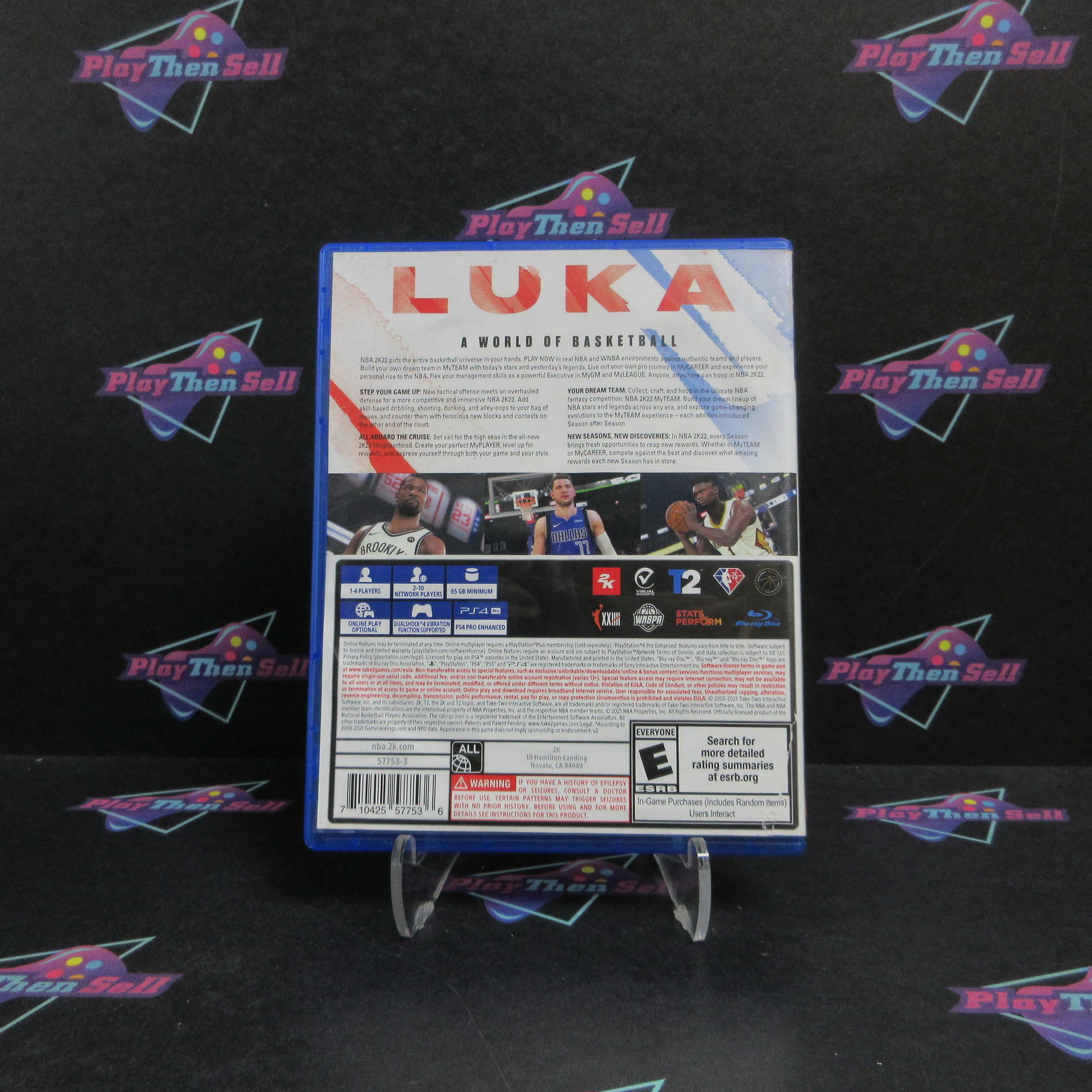 NBA 2K22 PS4 PlayStation 4 AD/DD Complete CIB - Very Good