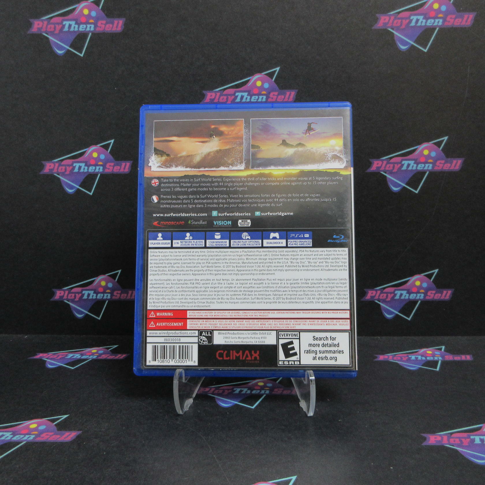 Surf World Series PS4 PlayStation 4 AD - Very Good