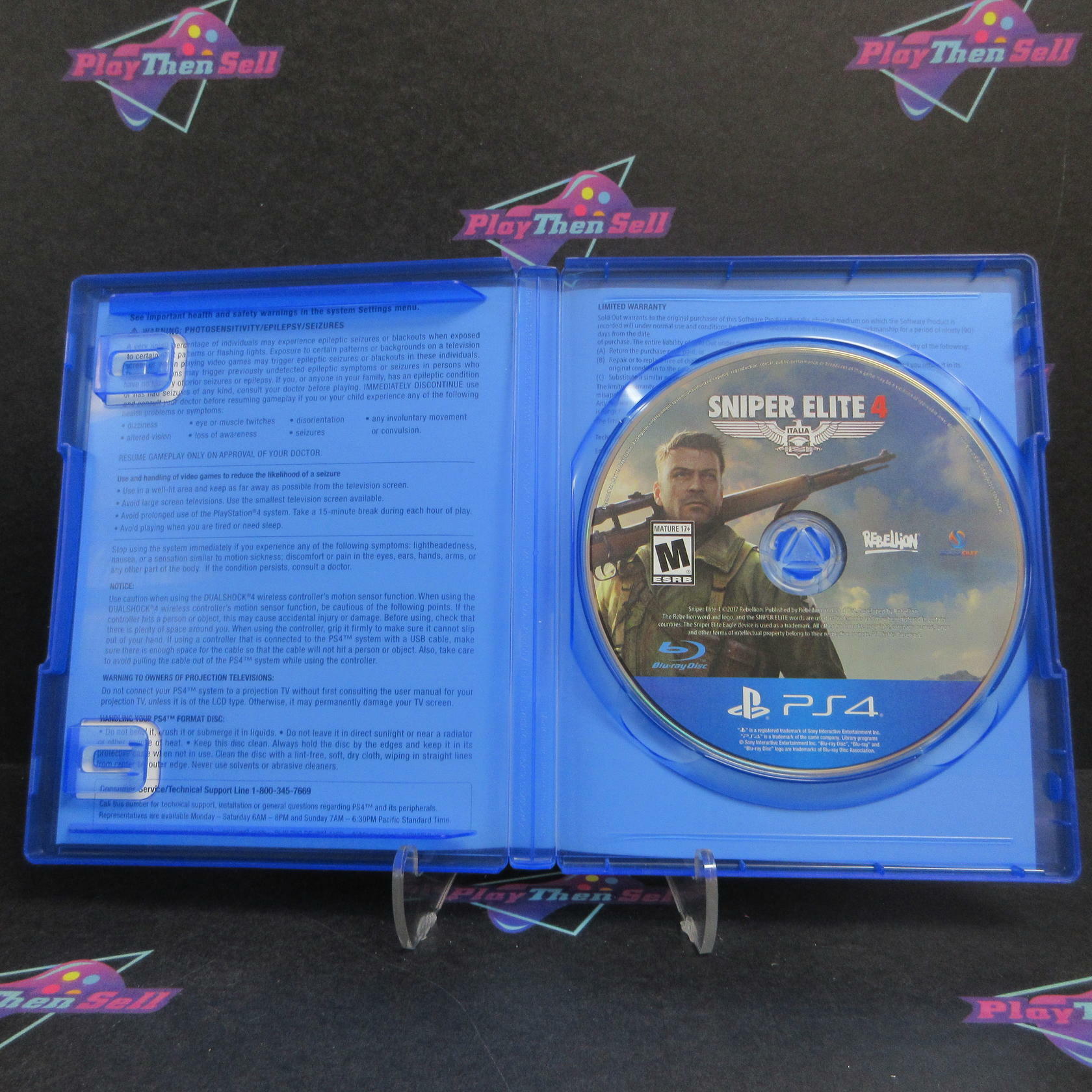 Sniper Elite 4 Limited Edition PS4 PlayStation 4 AD Complete CIB - Very Good