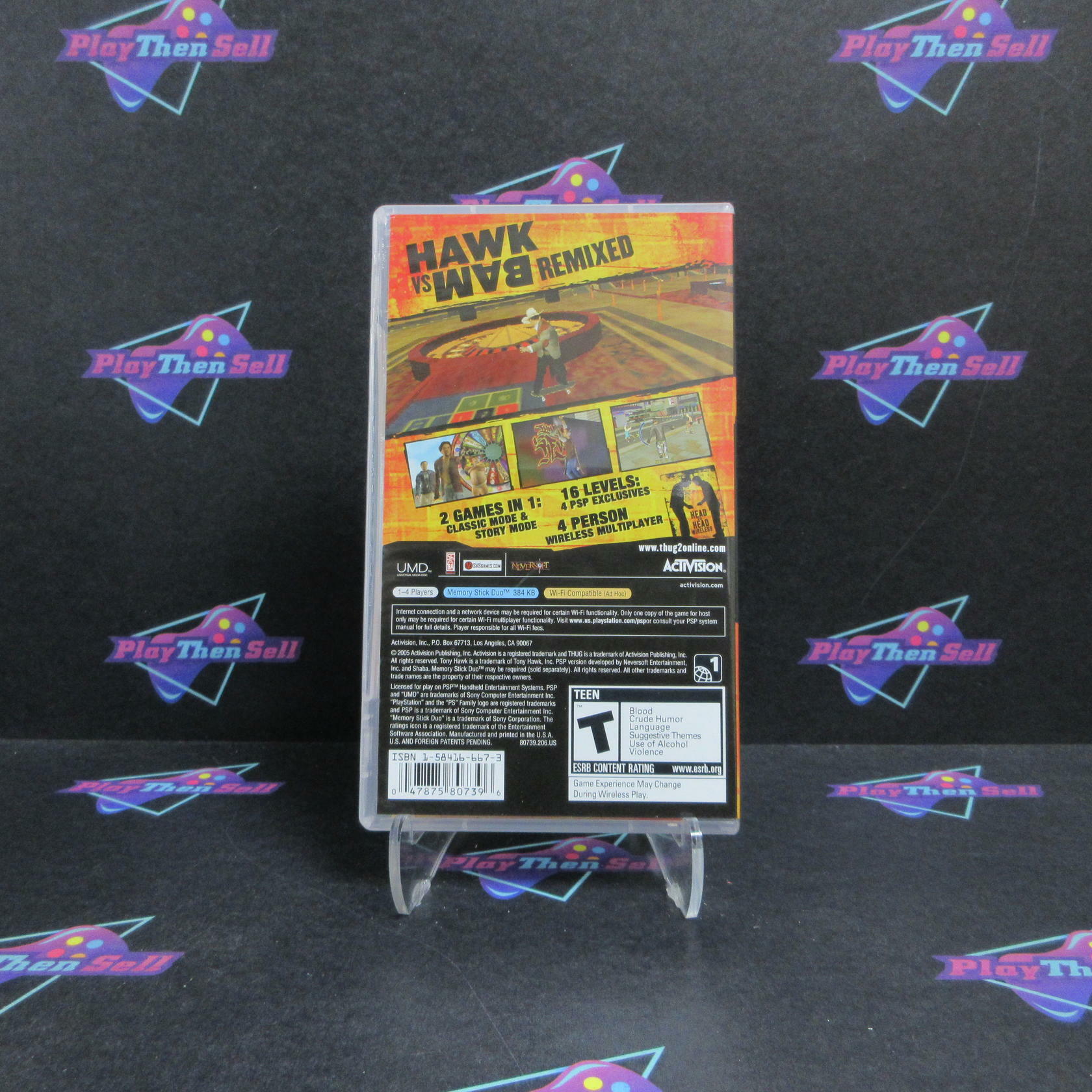 Tony Hawk's Underground 2 Remix Sony PSP Clear UMD Complete - Refurbished