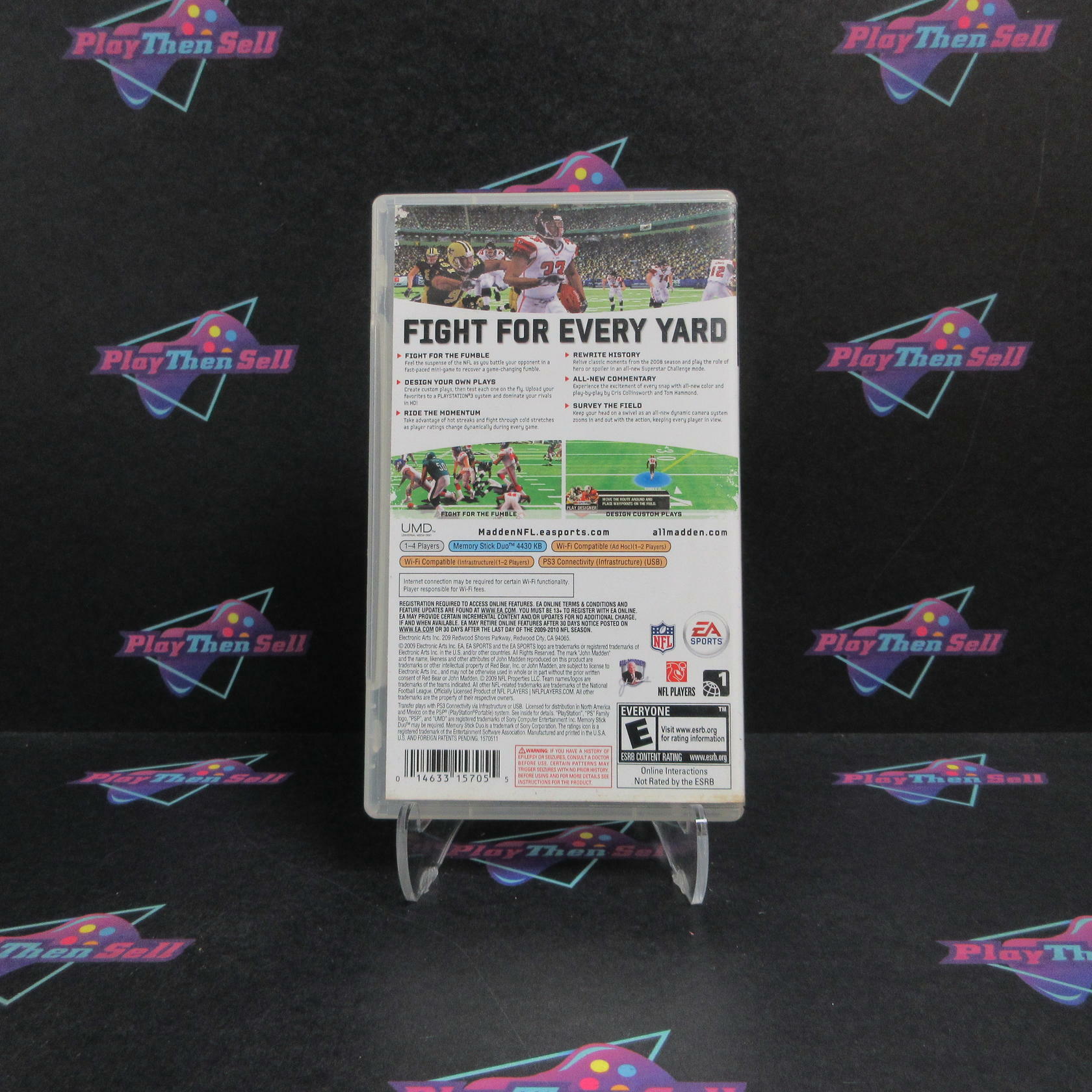 Madden NFL 10 Clear UMD Sony PSP AD/NM - Very Good