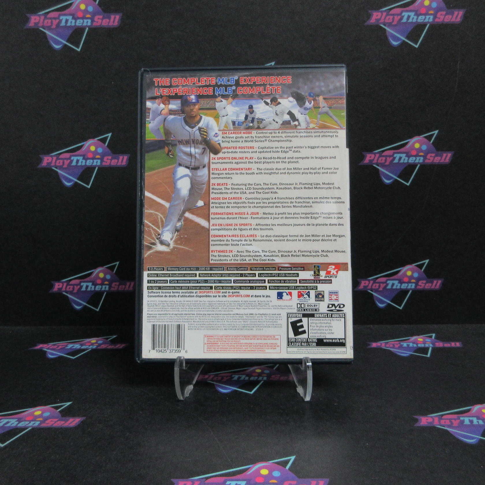 Major League Baseball 2K8 PS2 PlayStation 2 MD Complete CIB - Very Good
