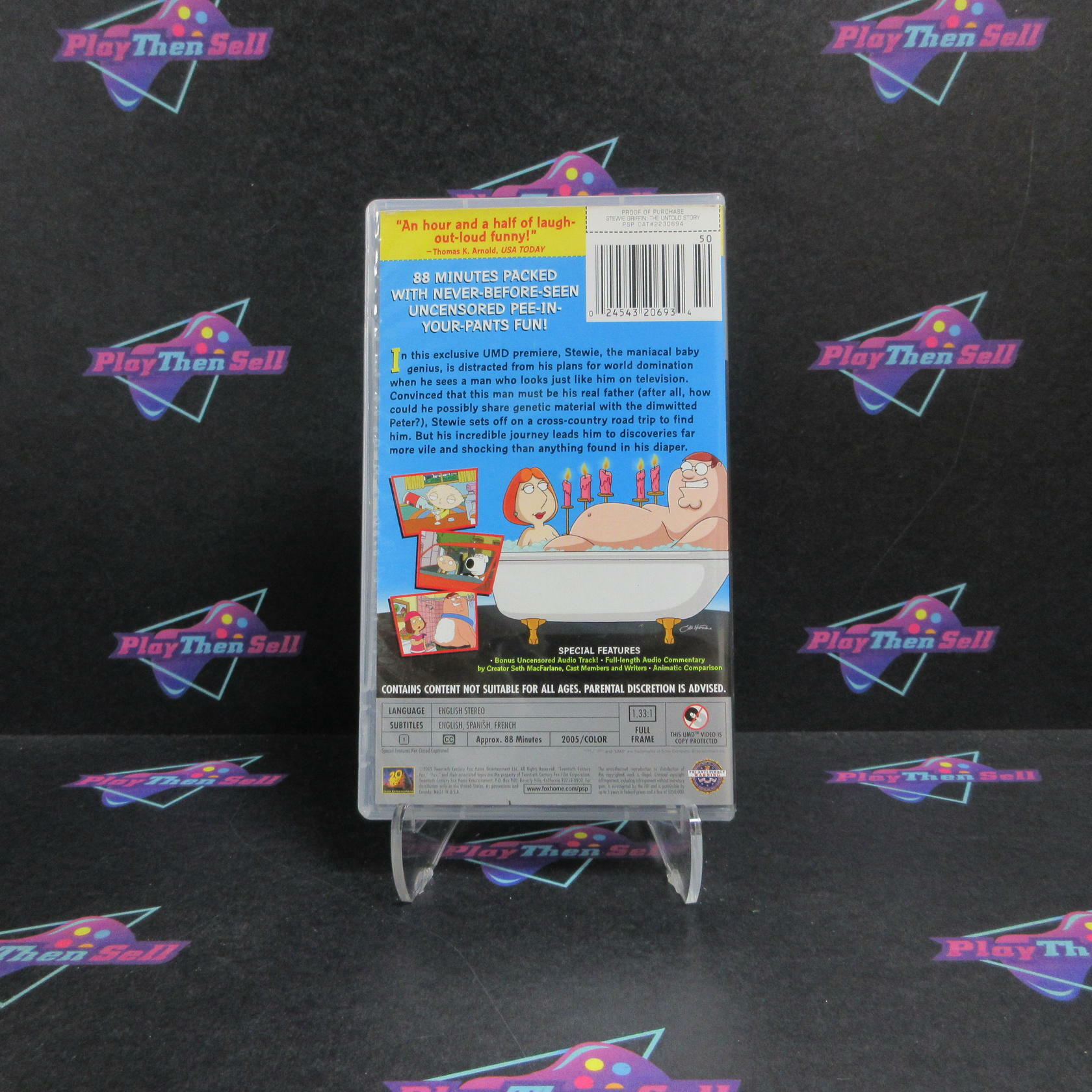 Family Guy Presents Stewie Griffin The Untold Story Clear UMD Sony PSP UMD - Like New