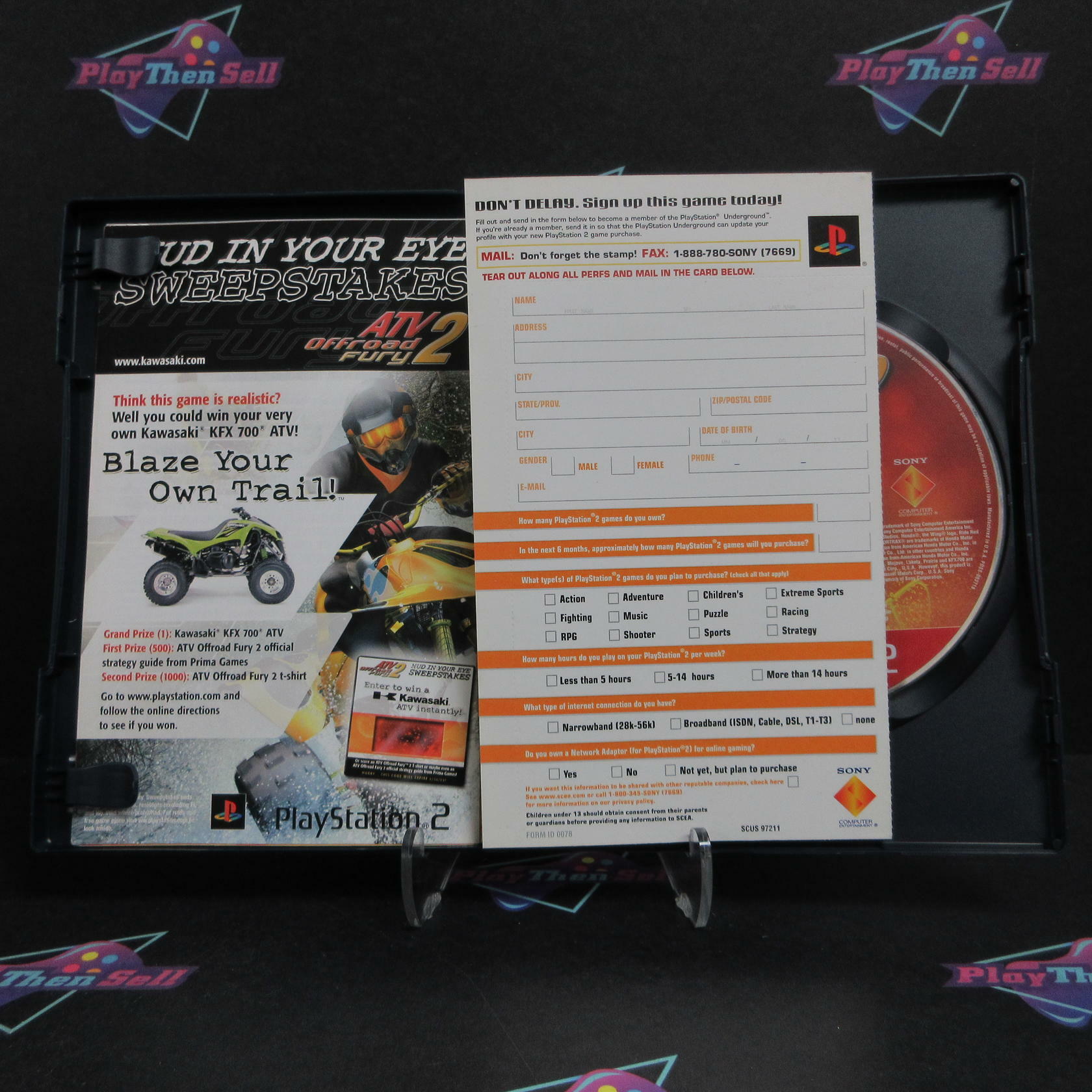 ATV Offroad Fury 2 PS2 PlayStation 2 GH + Reg Card Complete - Excellent