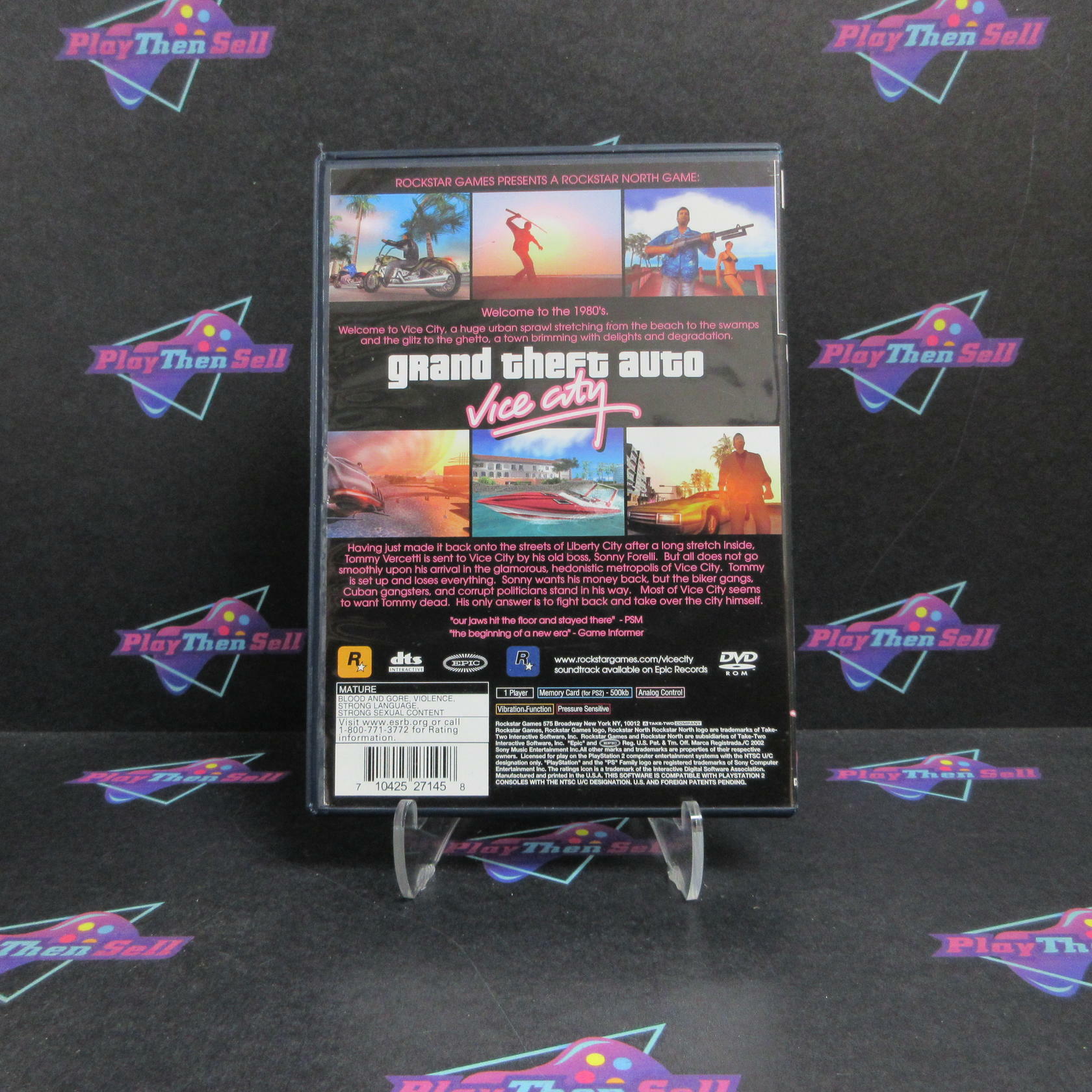 Grand Theft Auto Vice City PS2 PlayStation 2 DD + Map Complete CIB - Very Good