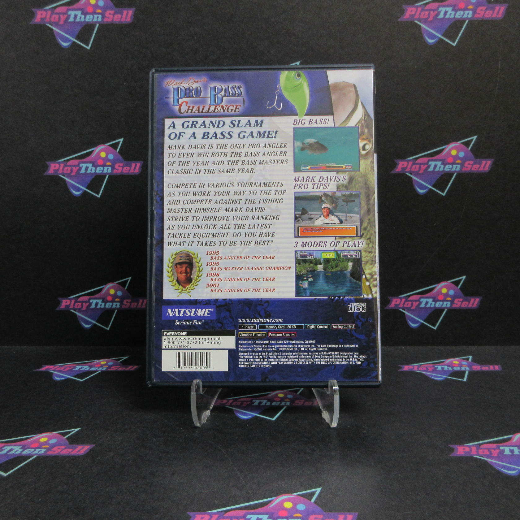 Mark Davis Pro Bass Challenge PS2 PlayStation 2 + Reg Card Complete - Excellent