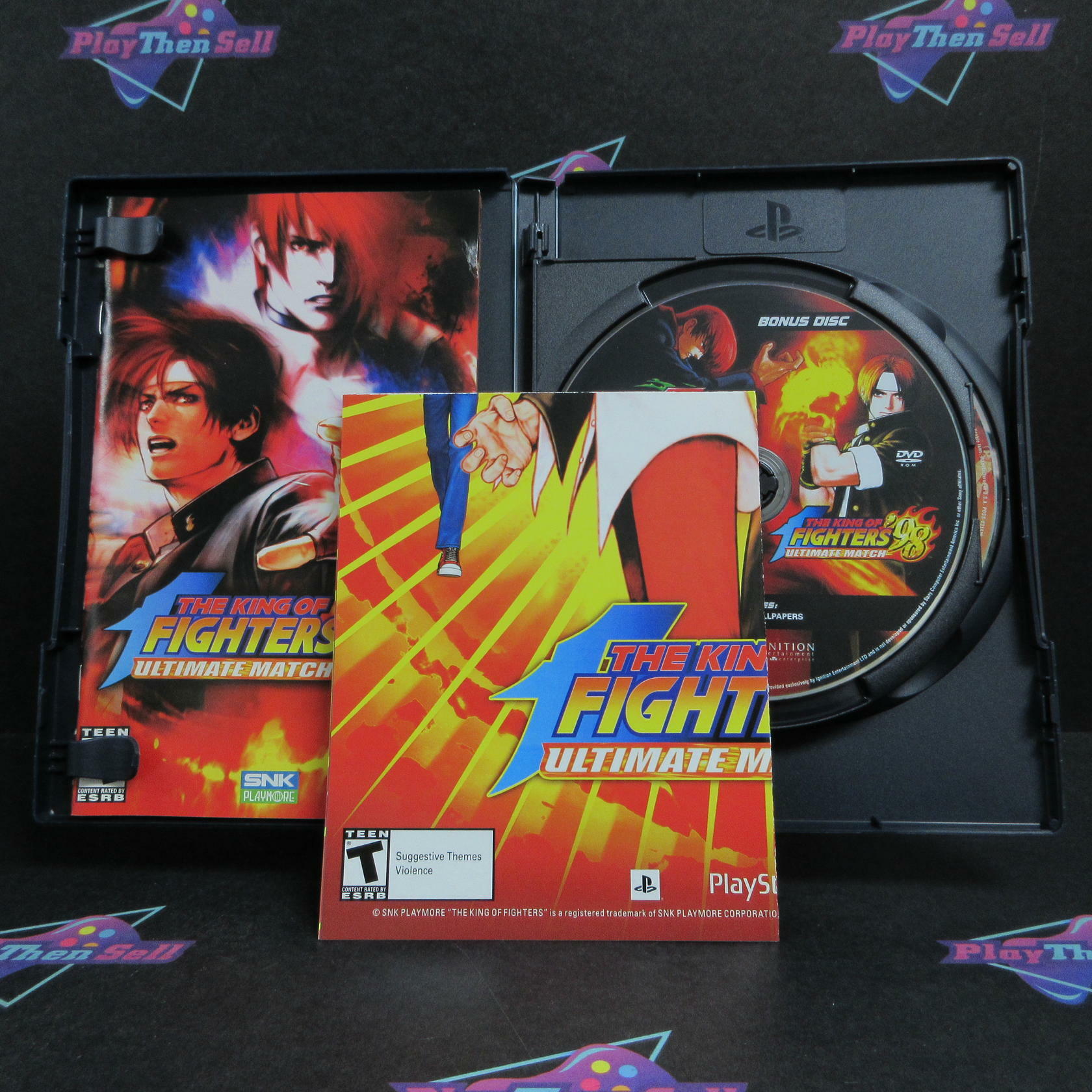 King of Fighters 98 Ultimate Match PS2 + Bonus Disc / Poster CIB - Excellent